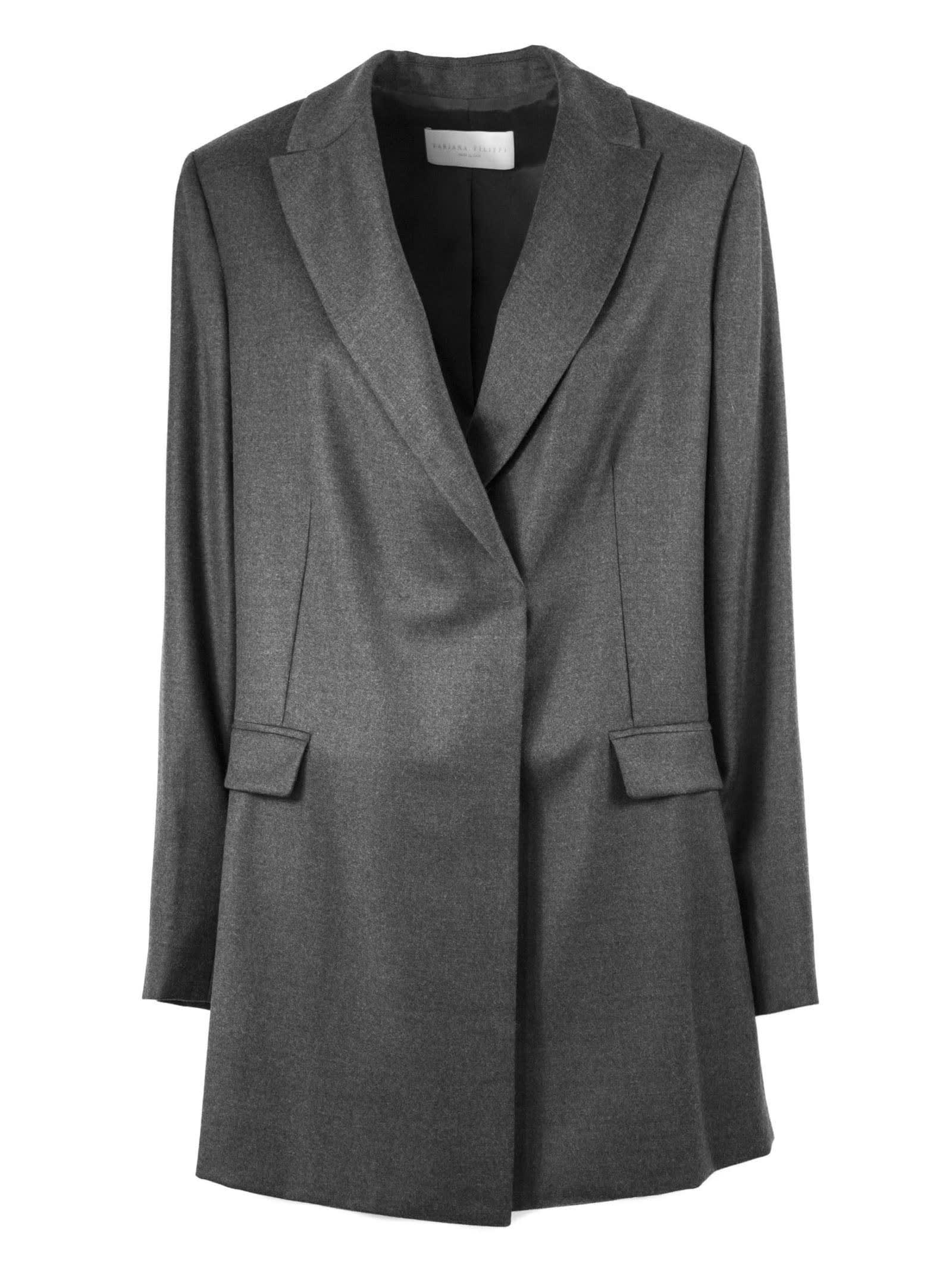 Fabiana Filippi Grey Flannel Fabric Jacket