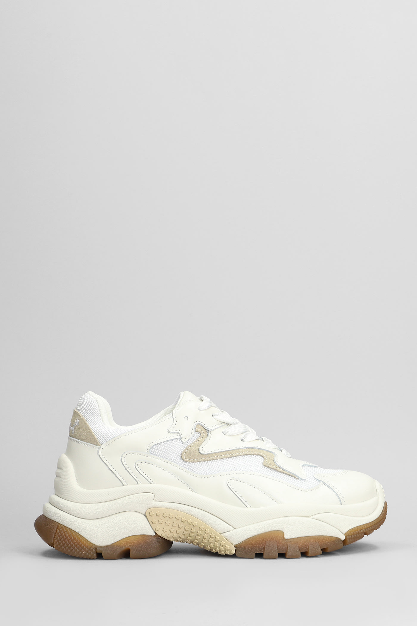 Shop Ash Addict Sneakers In White Leather And Fabric