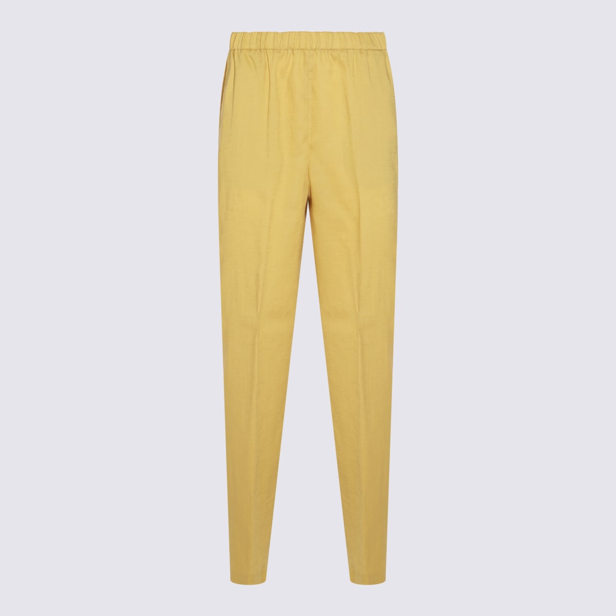 Shop Fabiana Filippi Green Linen Pants