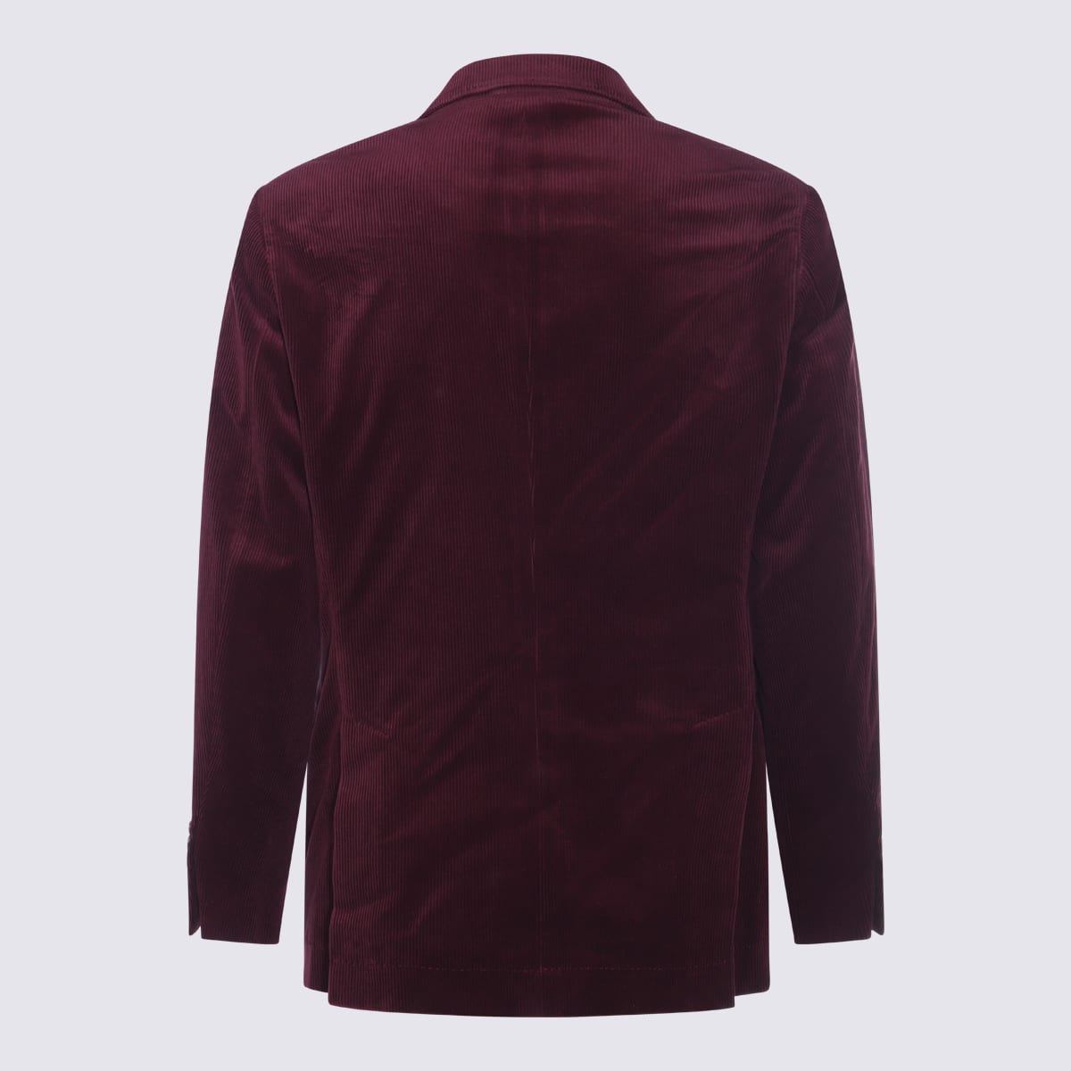 Brunello Cucinelli Velvet Double-breasted Suit Button Detailing In Red