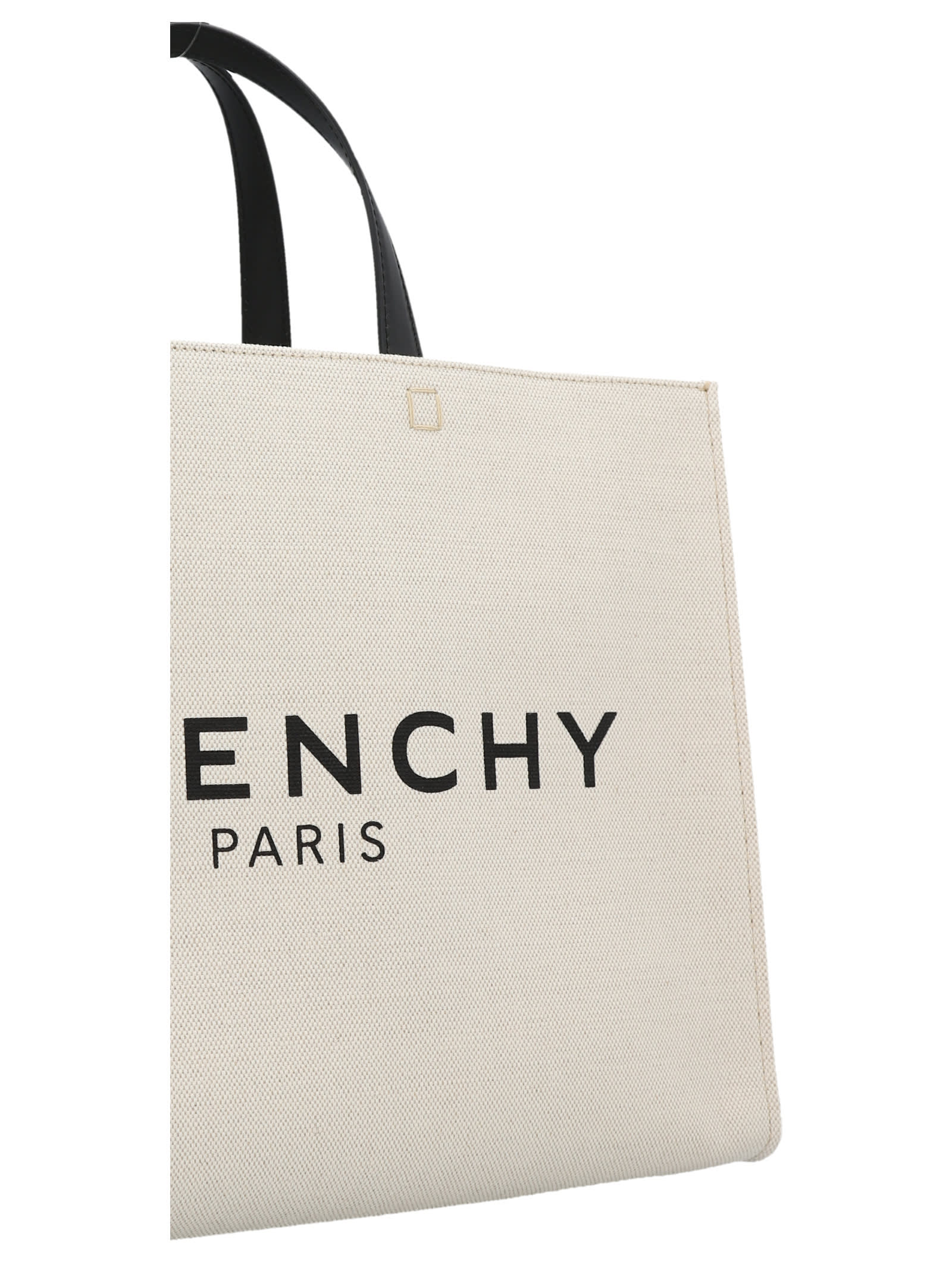 Shop Givenchy G Midi Shopping Bag In White/black