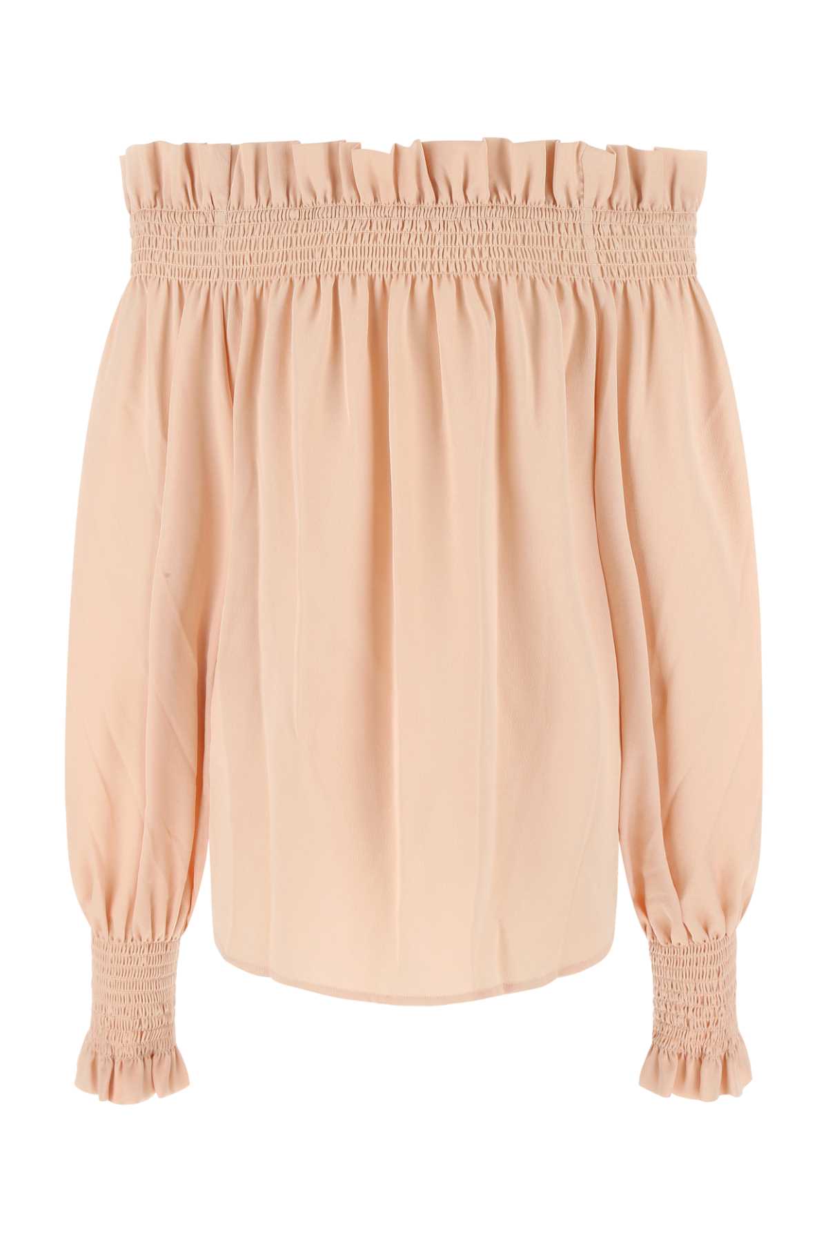 Shop See By Chloé Light Pink Satin Blouse In 6k4