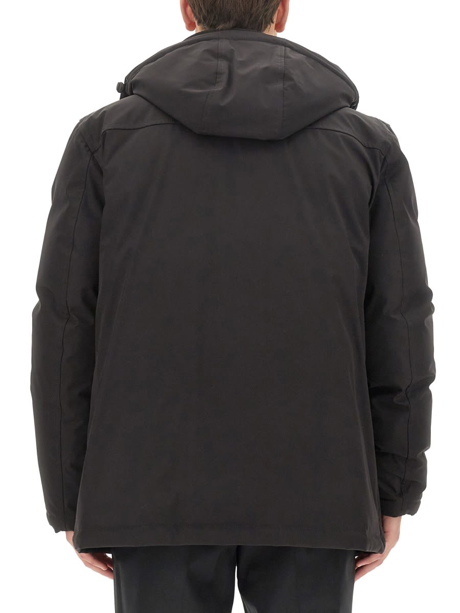 Fay Technical Fabric Caban In Nero