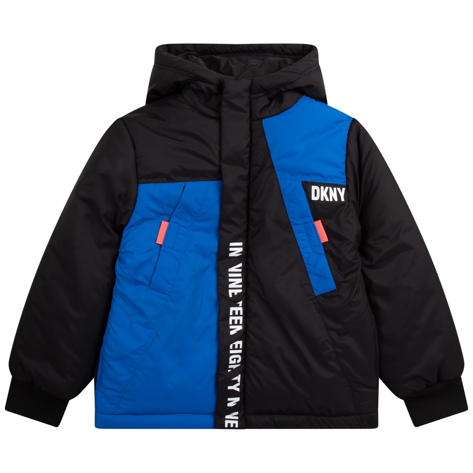 DKNY JACKET WITH COLOR-BLOCK DESIGN