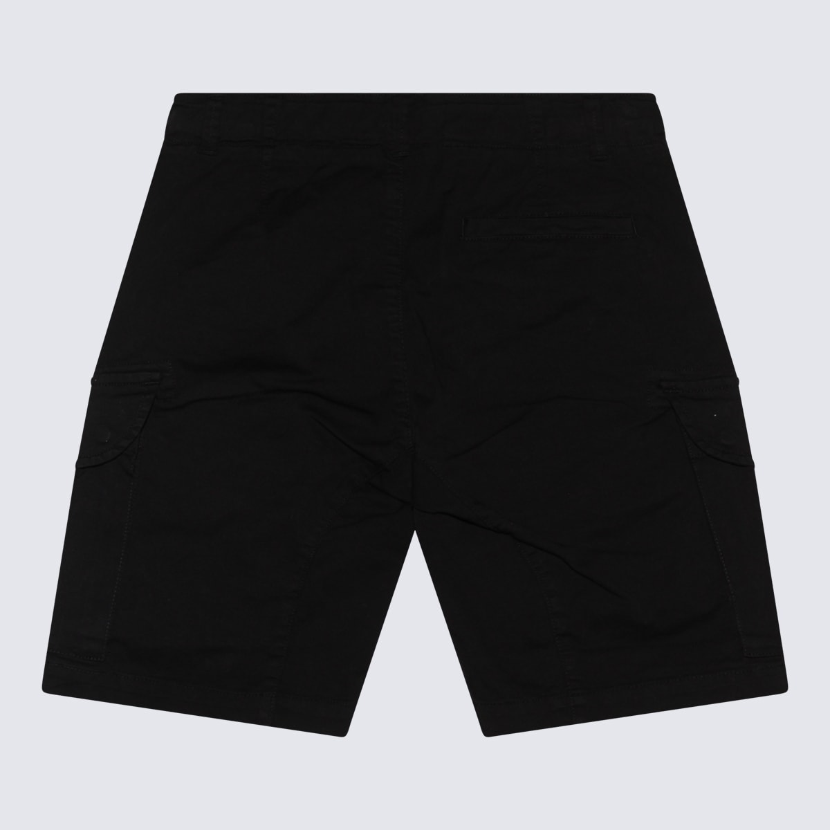 Shop C.p. Company Black Cotton Shorts In Nero/black