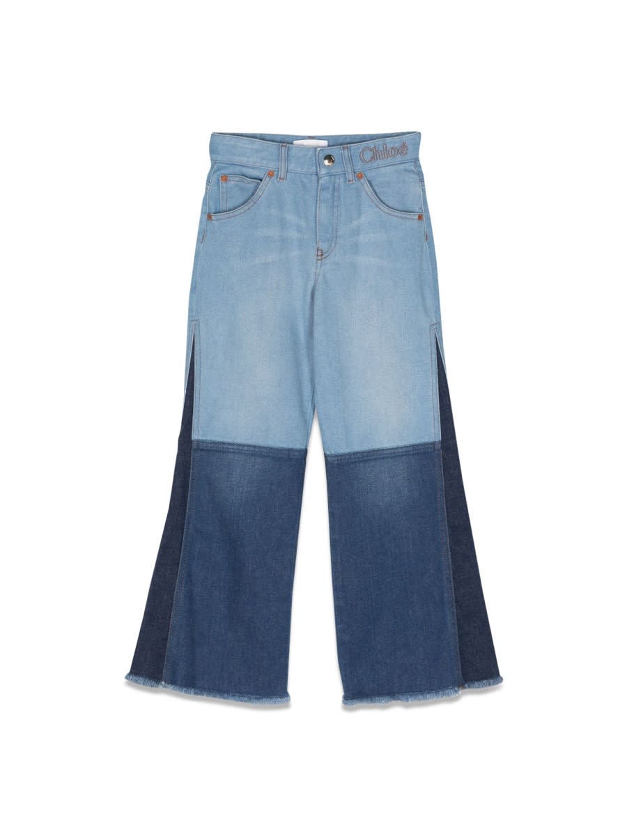 Shop Chloé Jeans With Side Insert In Denim