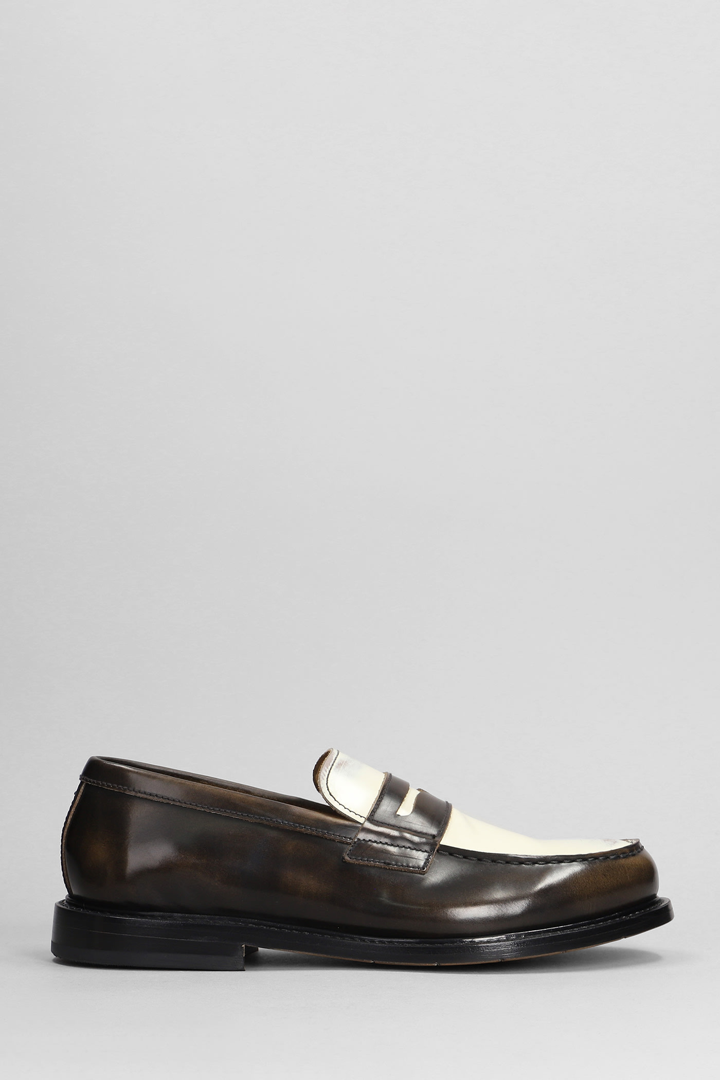 Shop Premiata Loafers In Brown Leather
