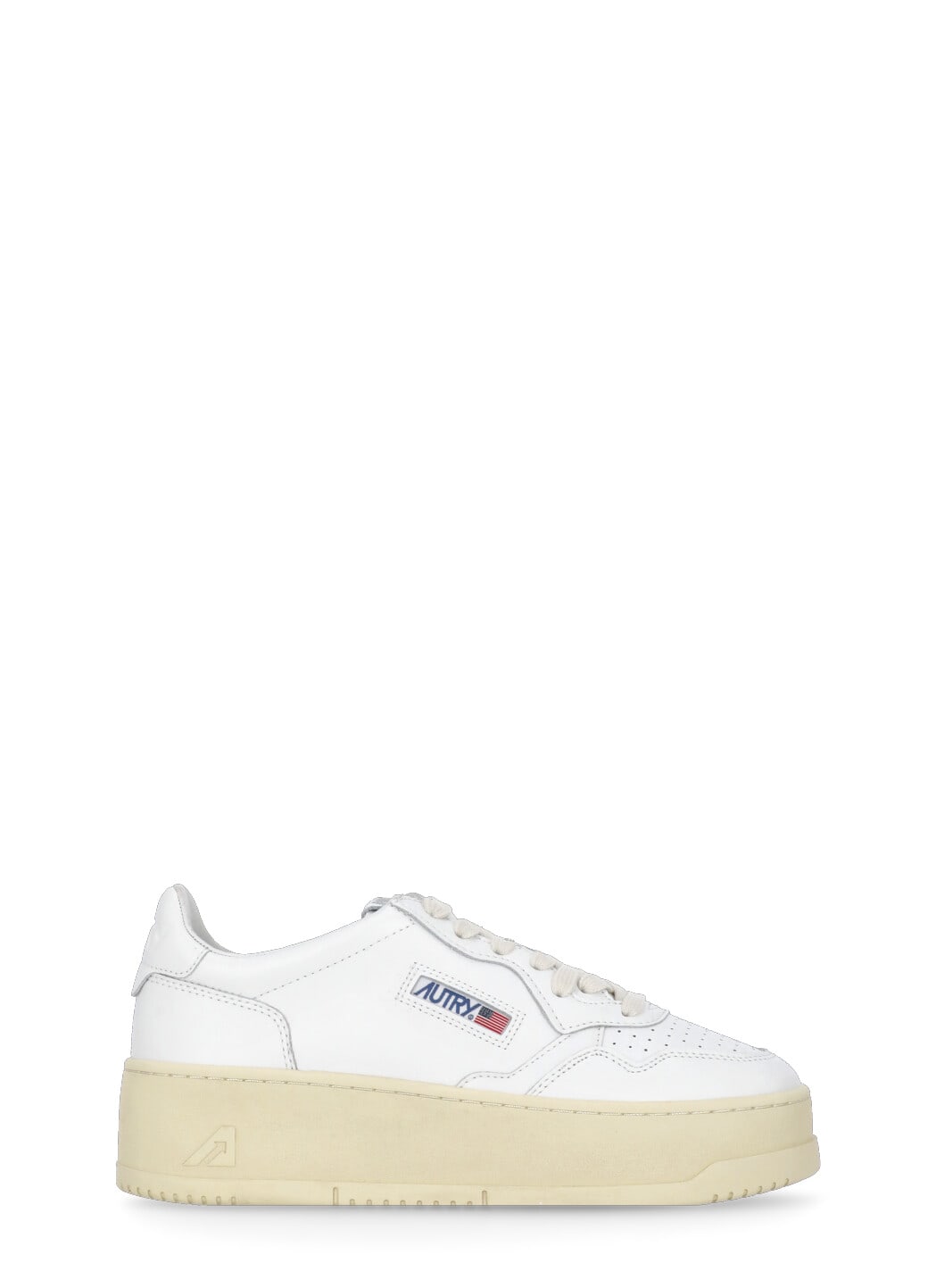 Autry Medalist Platform Low Sneakers In White