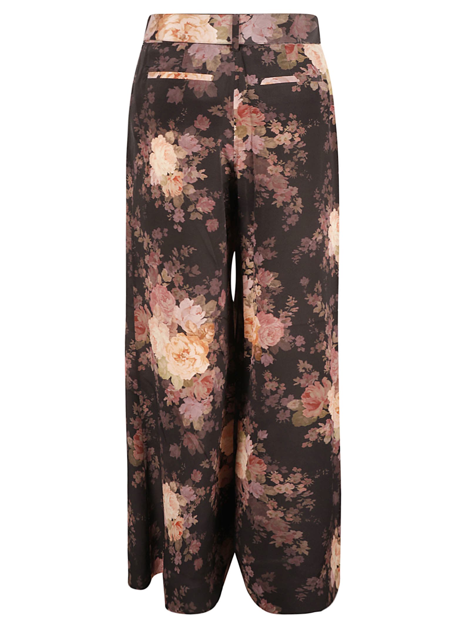 ZIMMERMANN FLORAL PRINT BELTED TROUSERS 