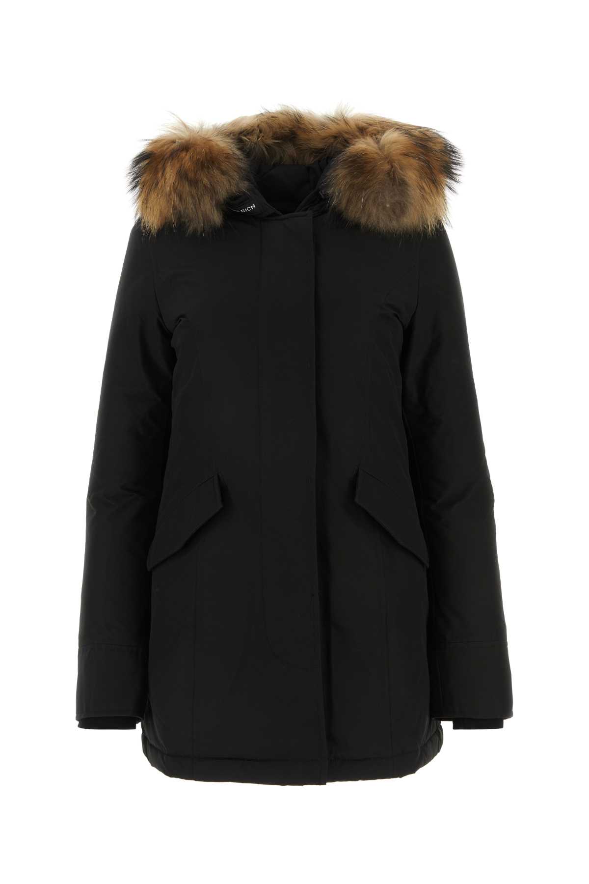 Woolrich Luxury Arctic Raccoon Parka In Black