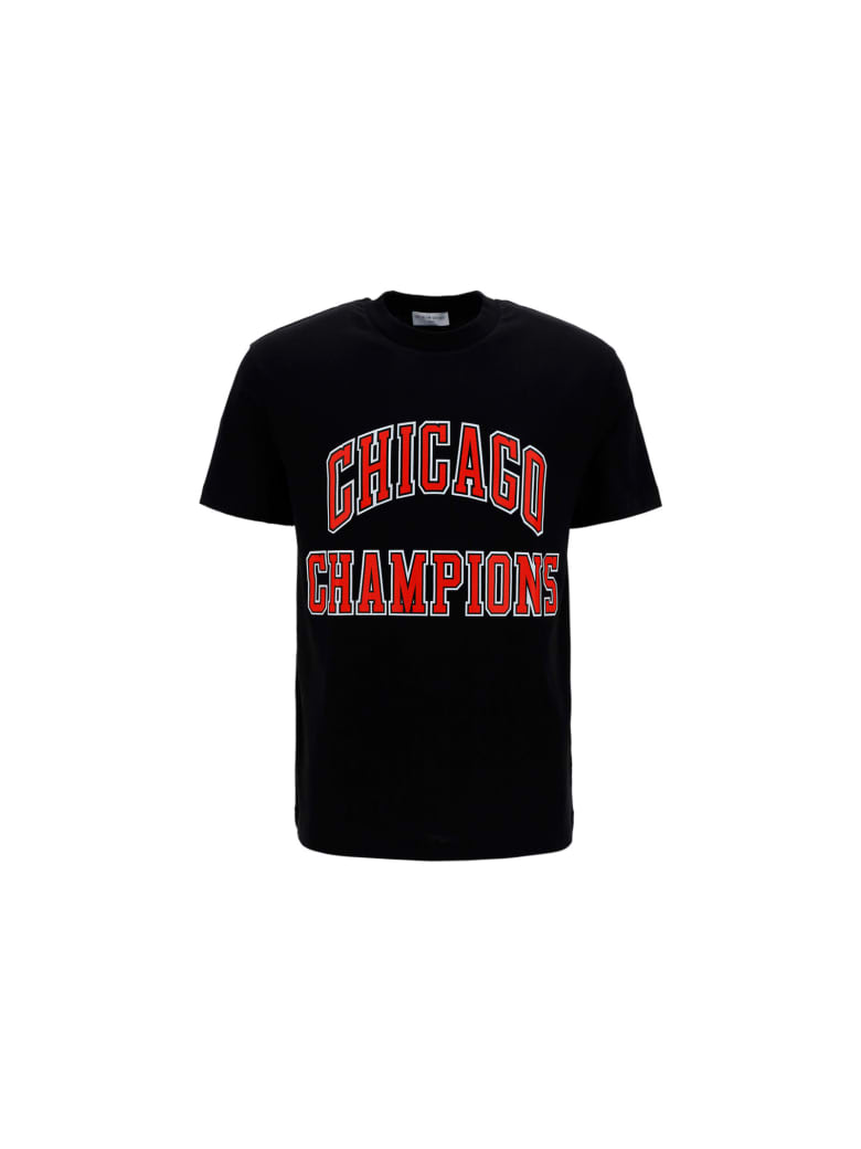 IH NOM UH NIT T-SHIRT CLASSIC FIT WITH CHICAGO CHAMPIONS PRINT ON FRONT AND LOGO,NUS21223.009 009 BLACK
