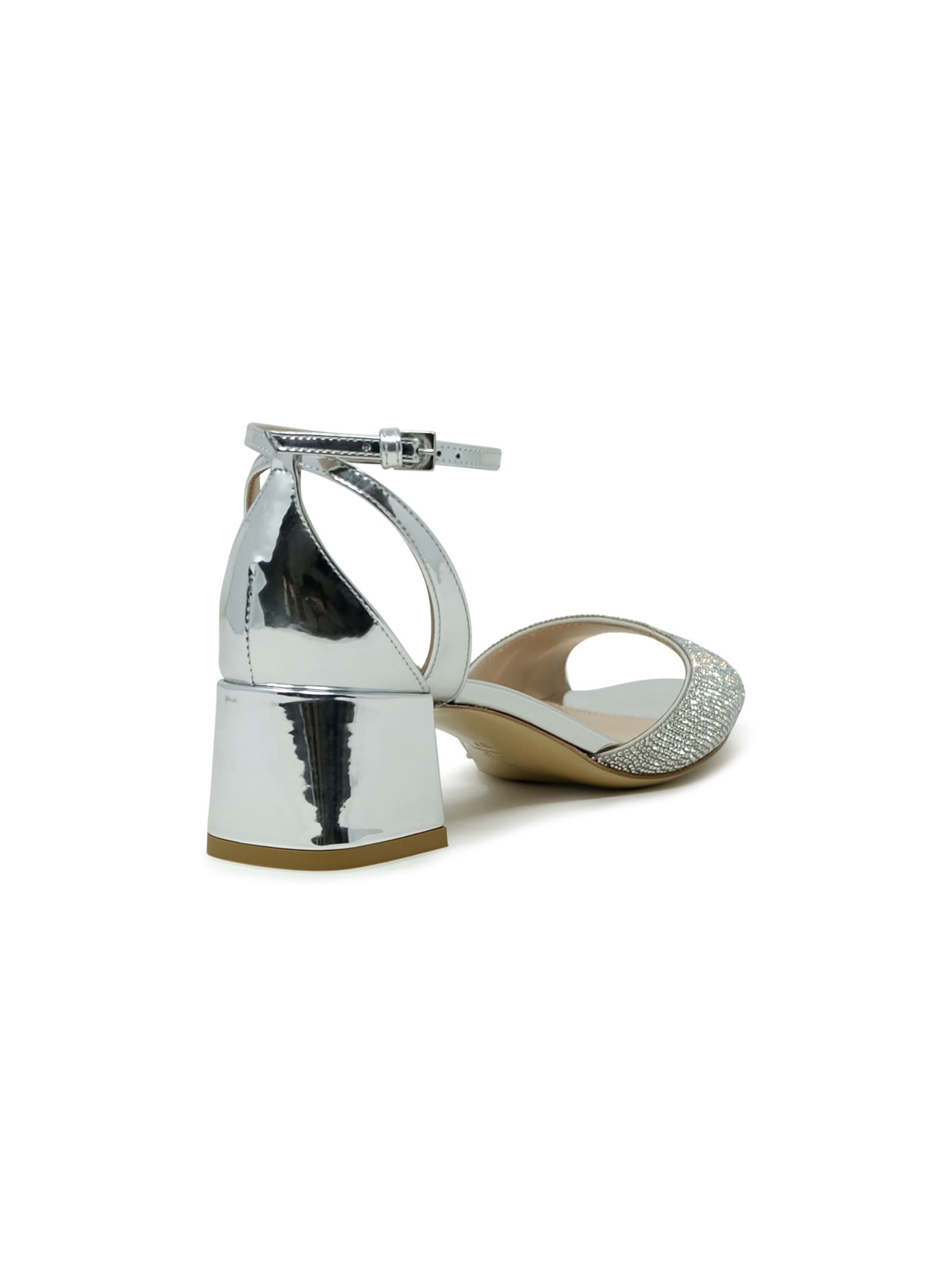 Ninalilou Patent Sandals In Silver