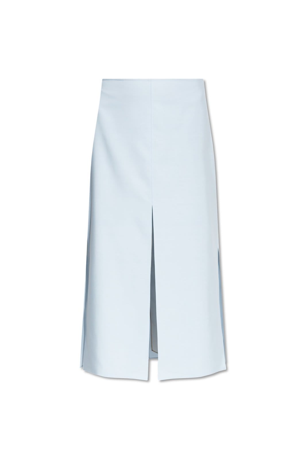 Shop Ferragamo Layered Midi Skirt In Clear Blue