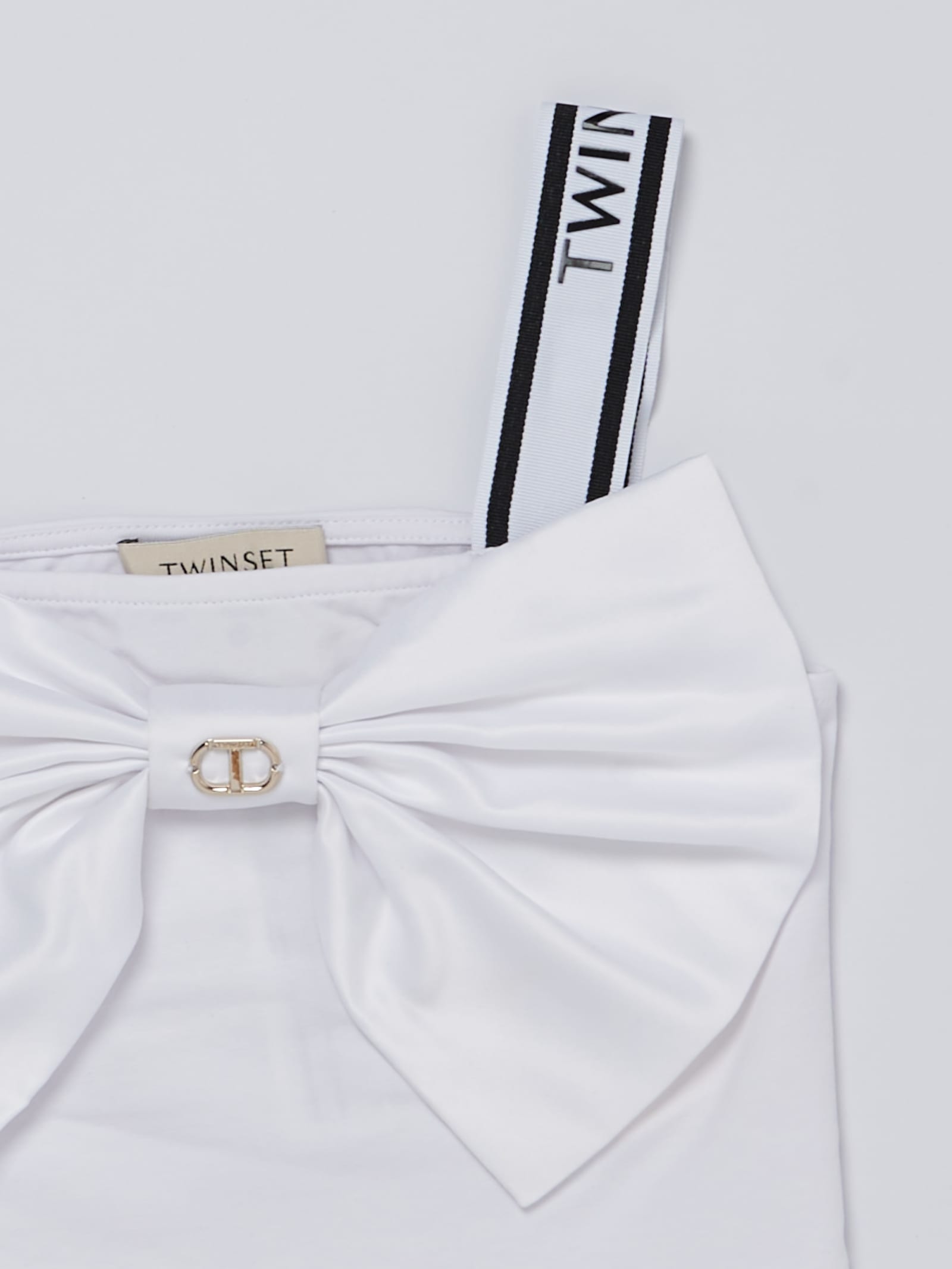 Shop Twinset Top Top-wear In Bianco