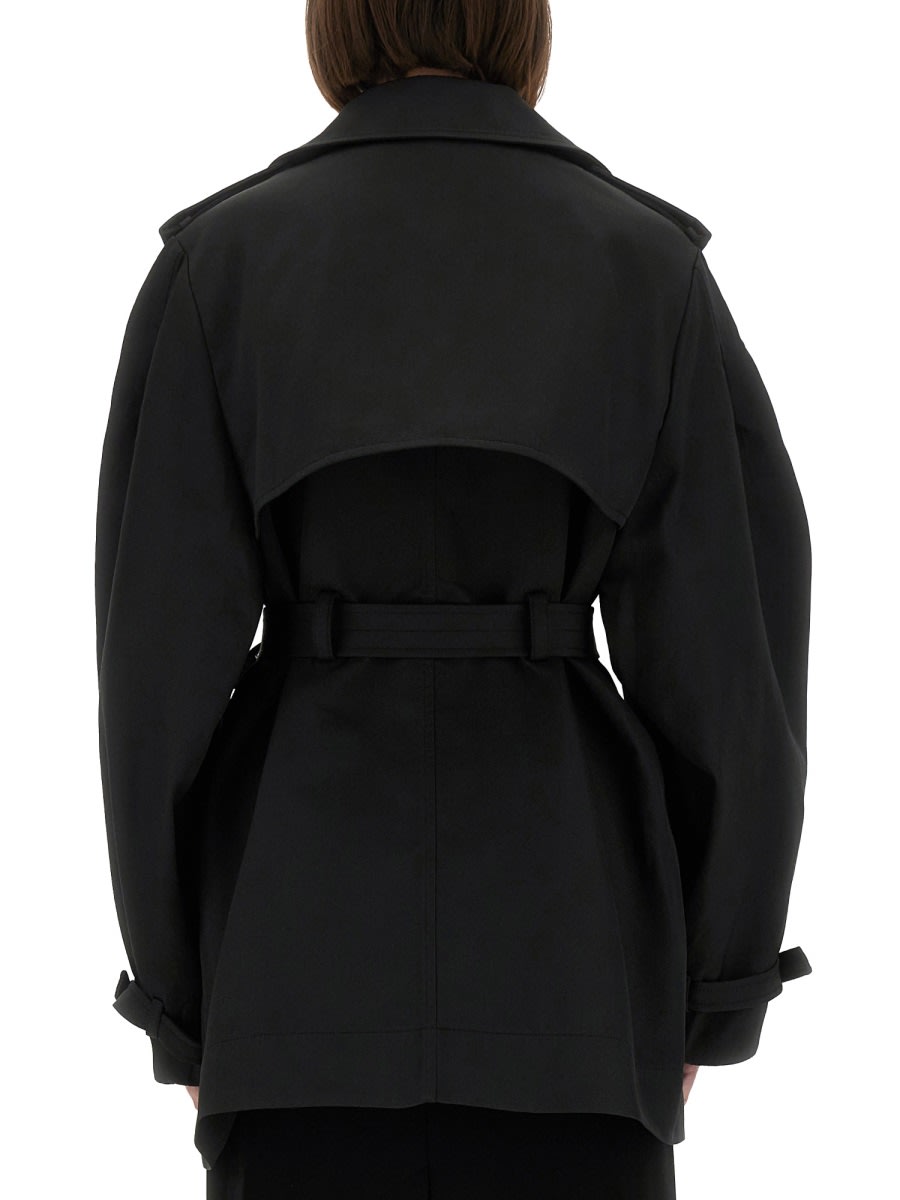 Ganni Twill Midi Trench Buckle