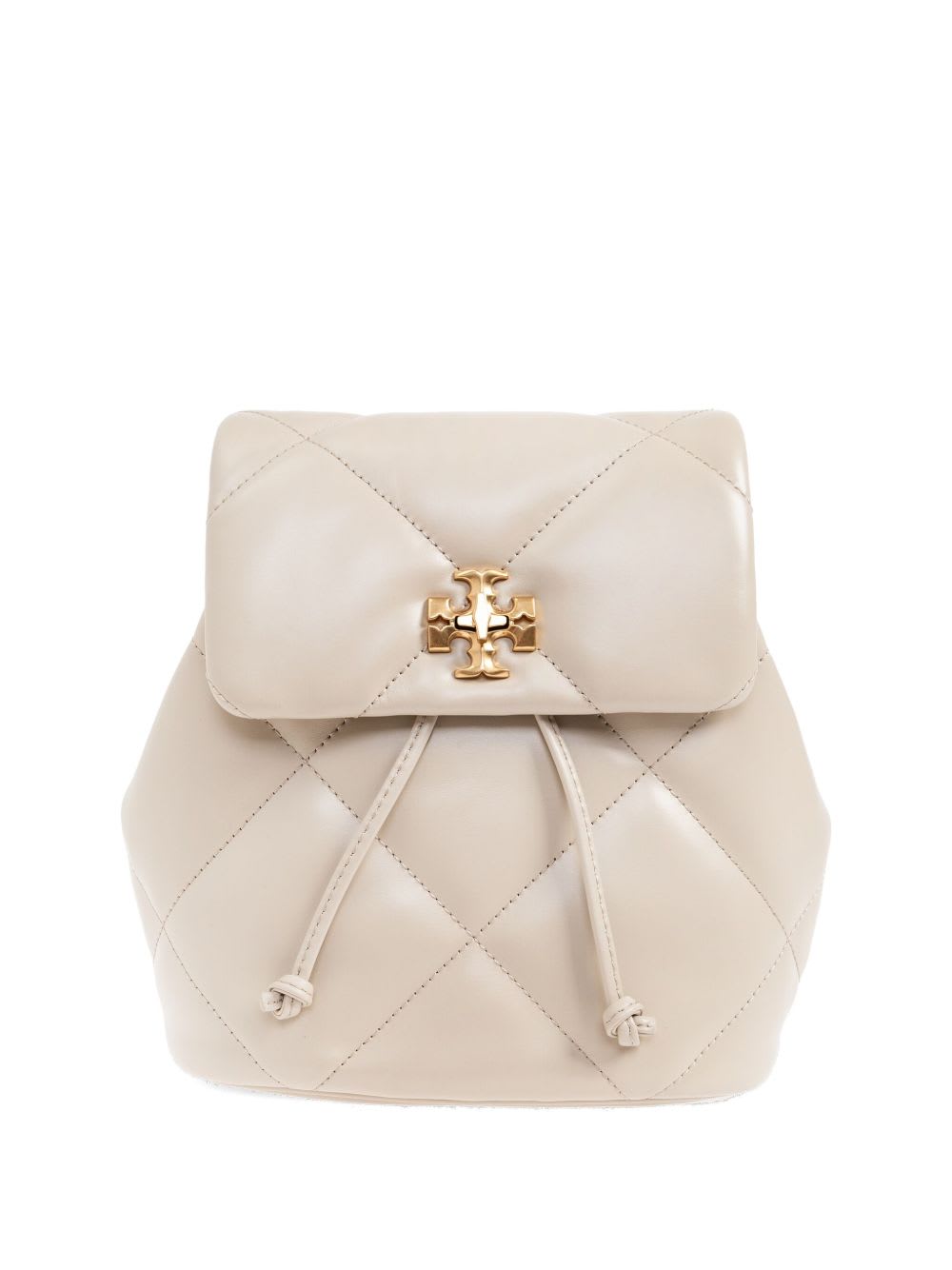 Tory Burch Kira Diamond Small Leather Backpack In White