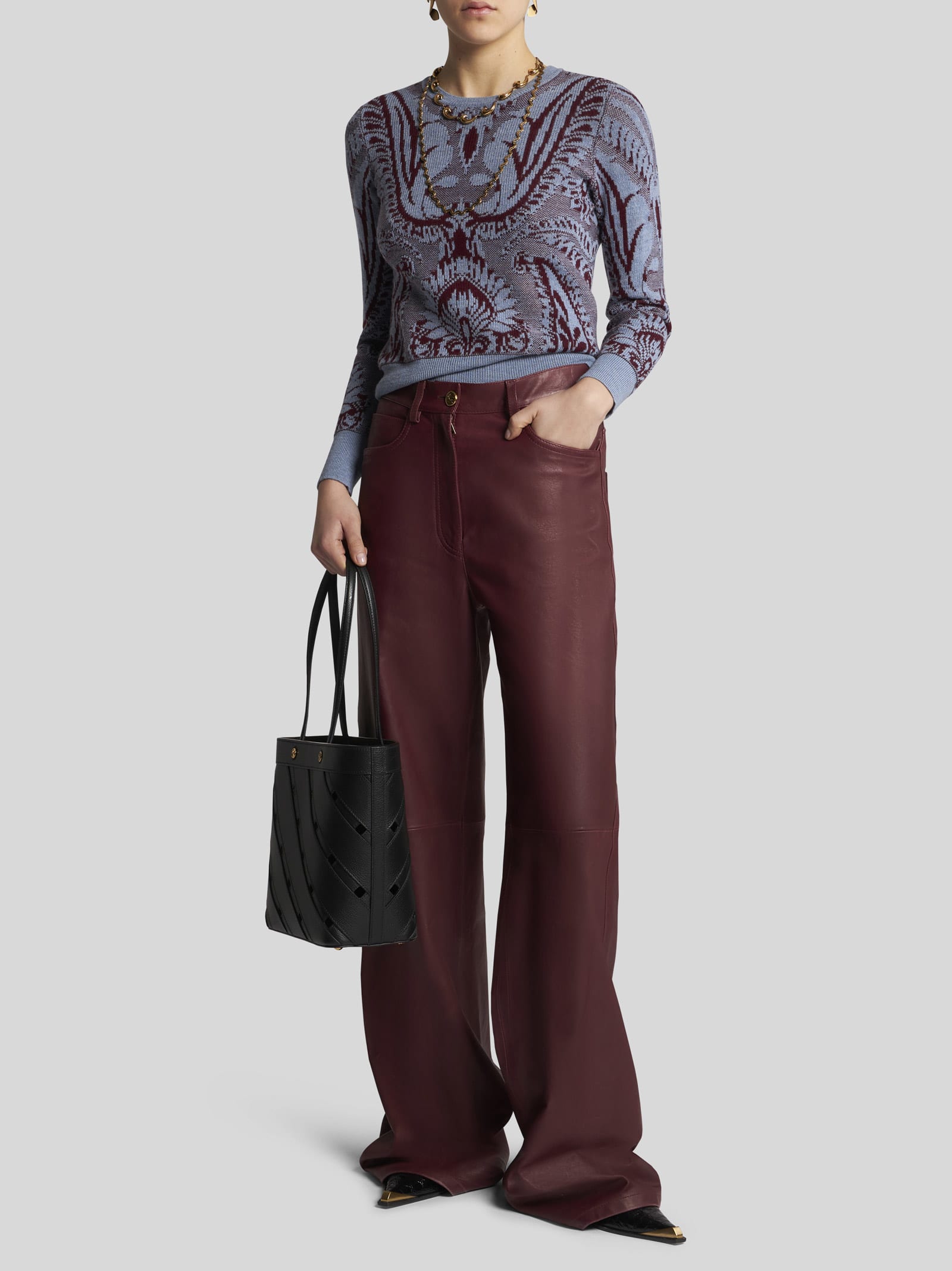 Shop Etro Sweater In Clear Blue