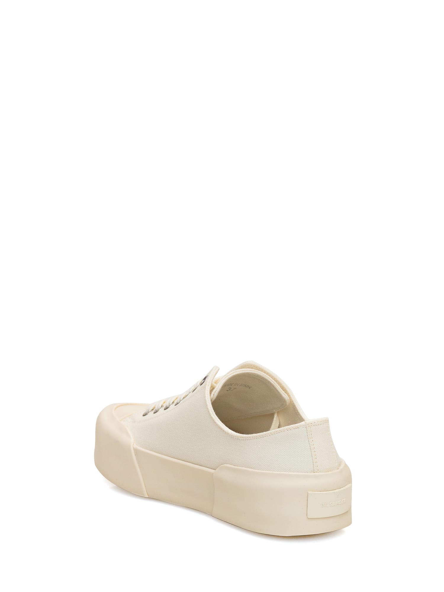 Shop Jil Sander Canvas Sneaker In White