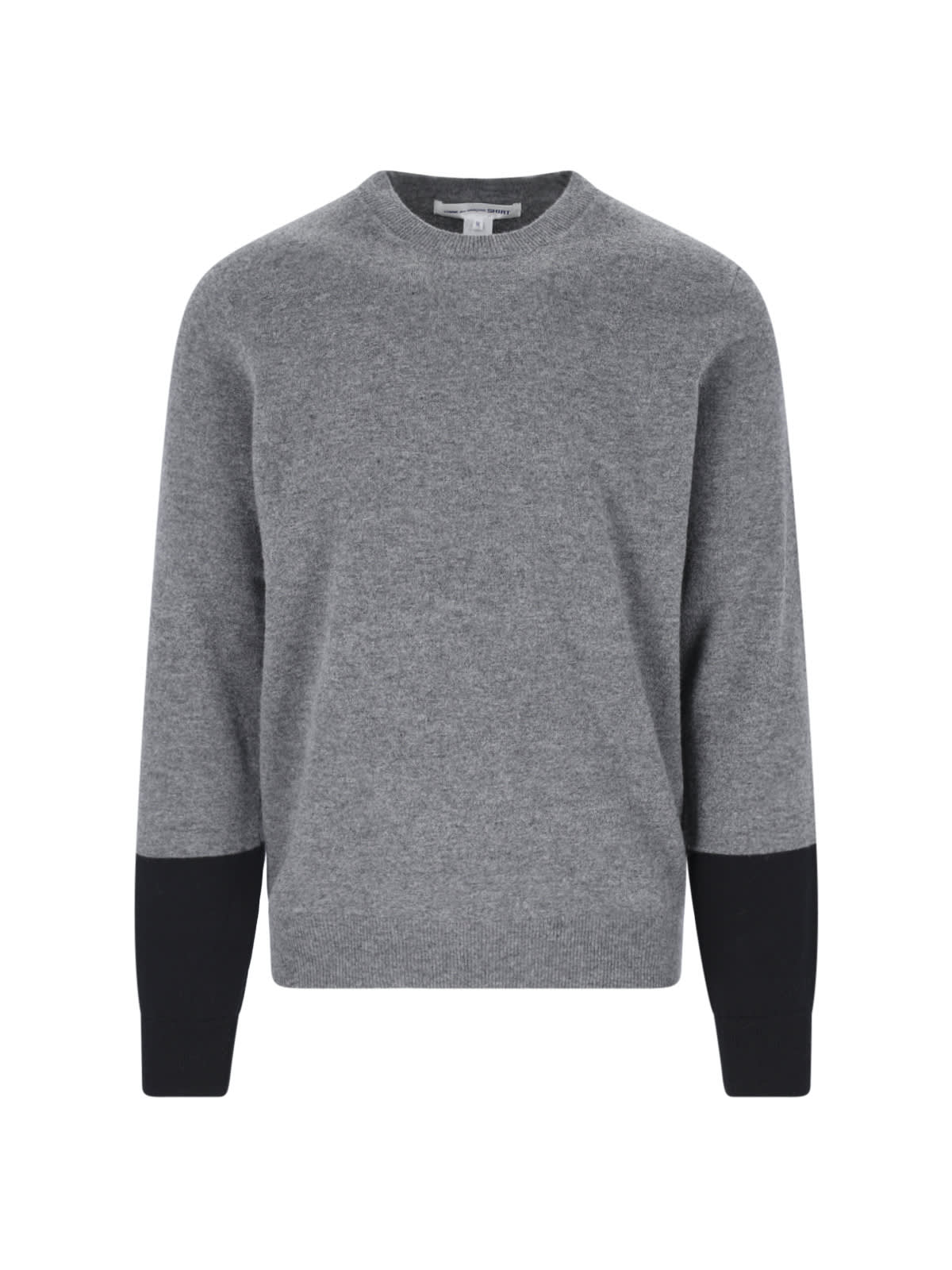 Comme Des Garçons Color Block Sweater In Gray