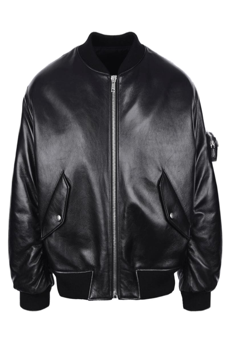 Prada Nappa Leather Bomber Jacket