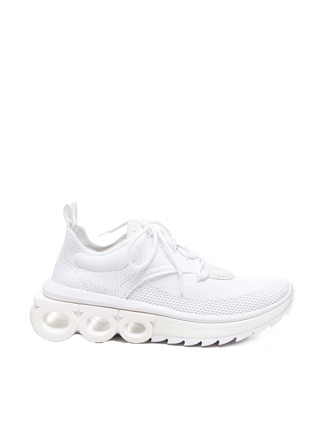 Shop Ferragamo Running Sneakers In White