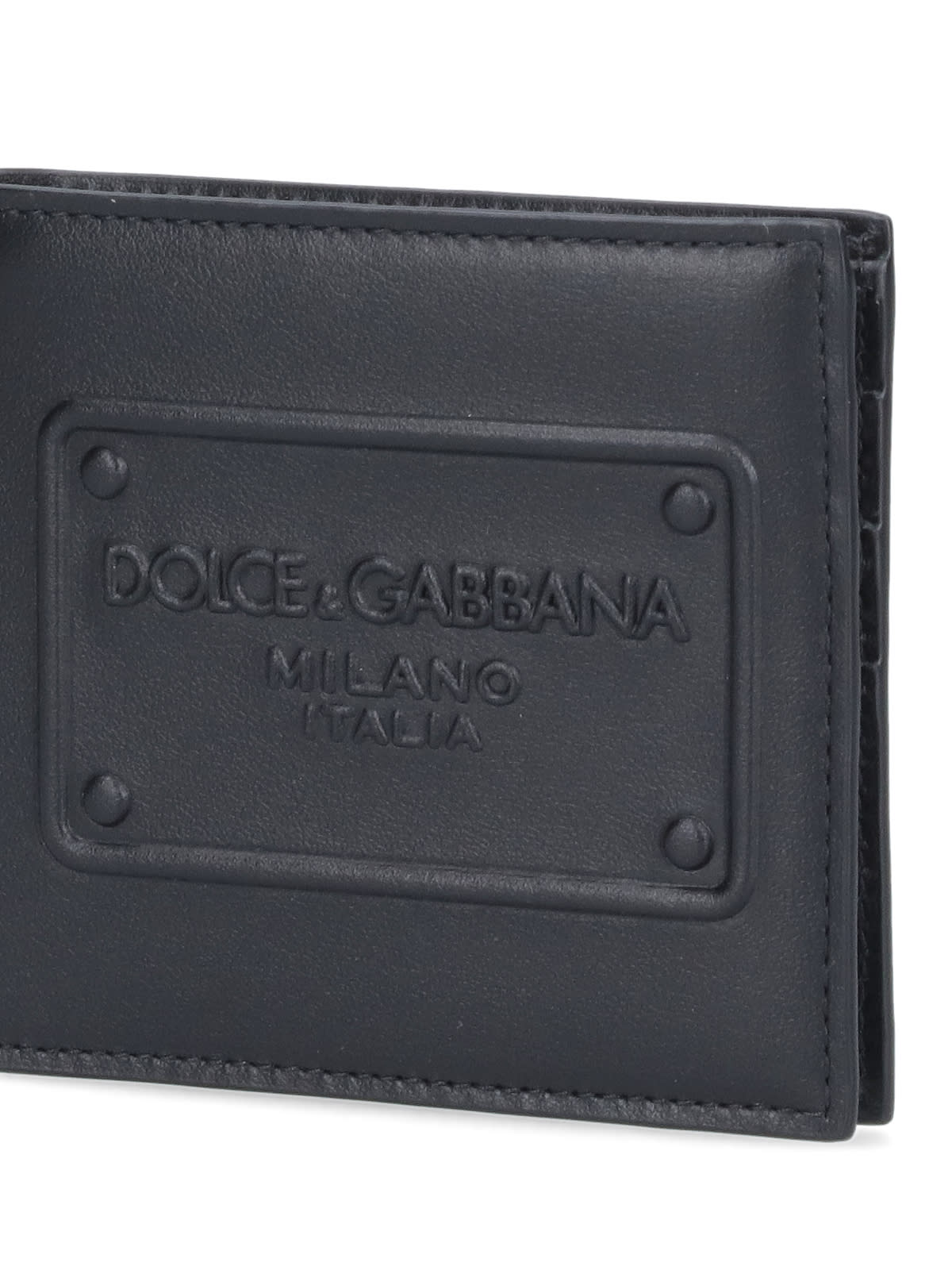 Shop Dolce & Gabbana Bi-fold Logo Wallet In Black