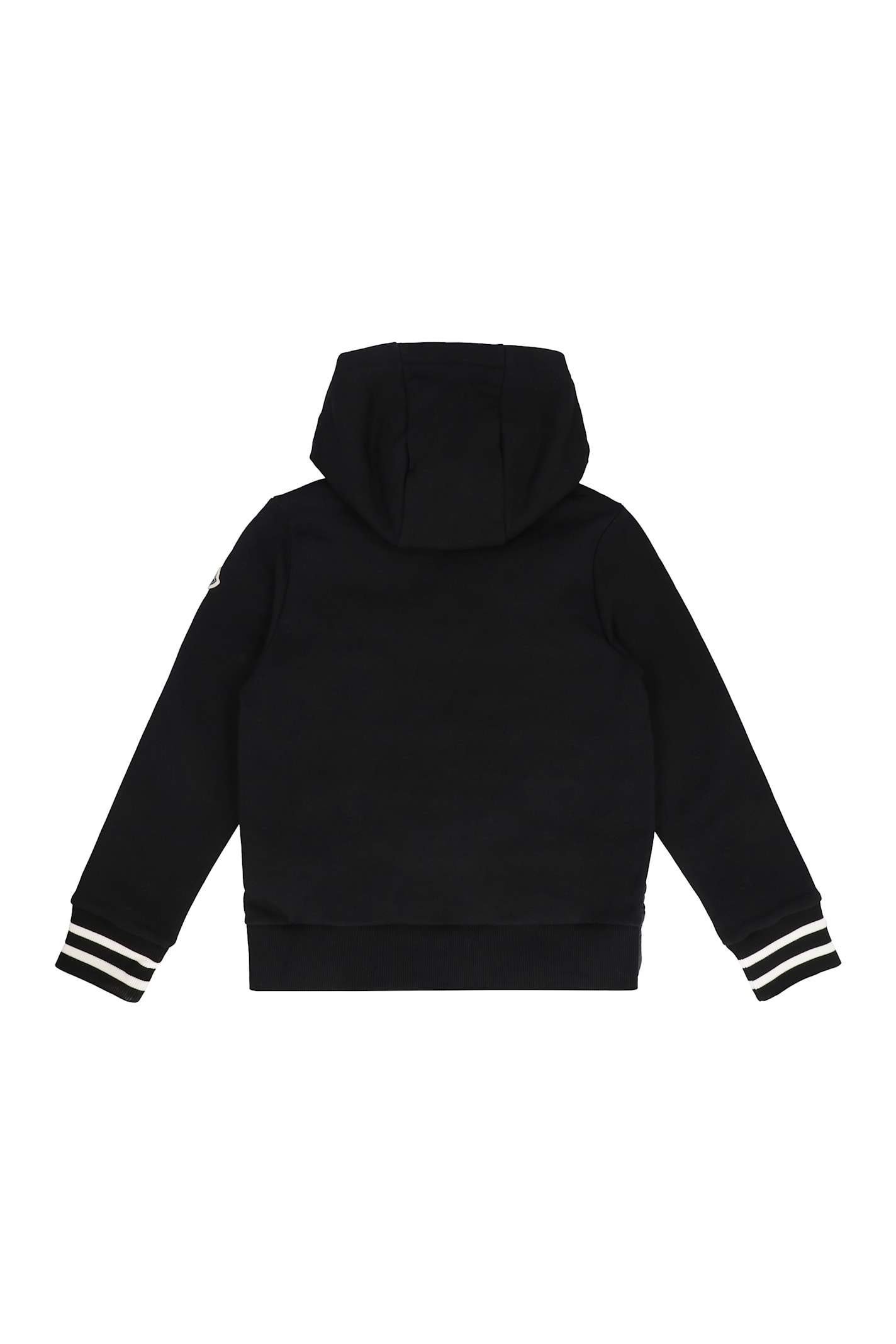 Moncler Jacket In Fleece With Padded Panel In Blue