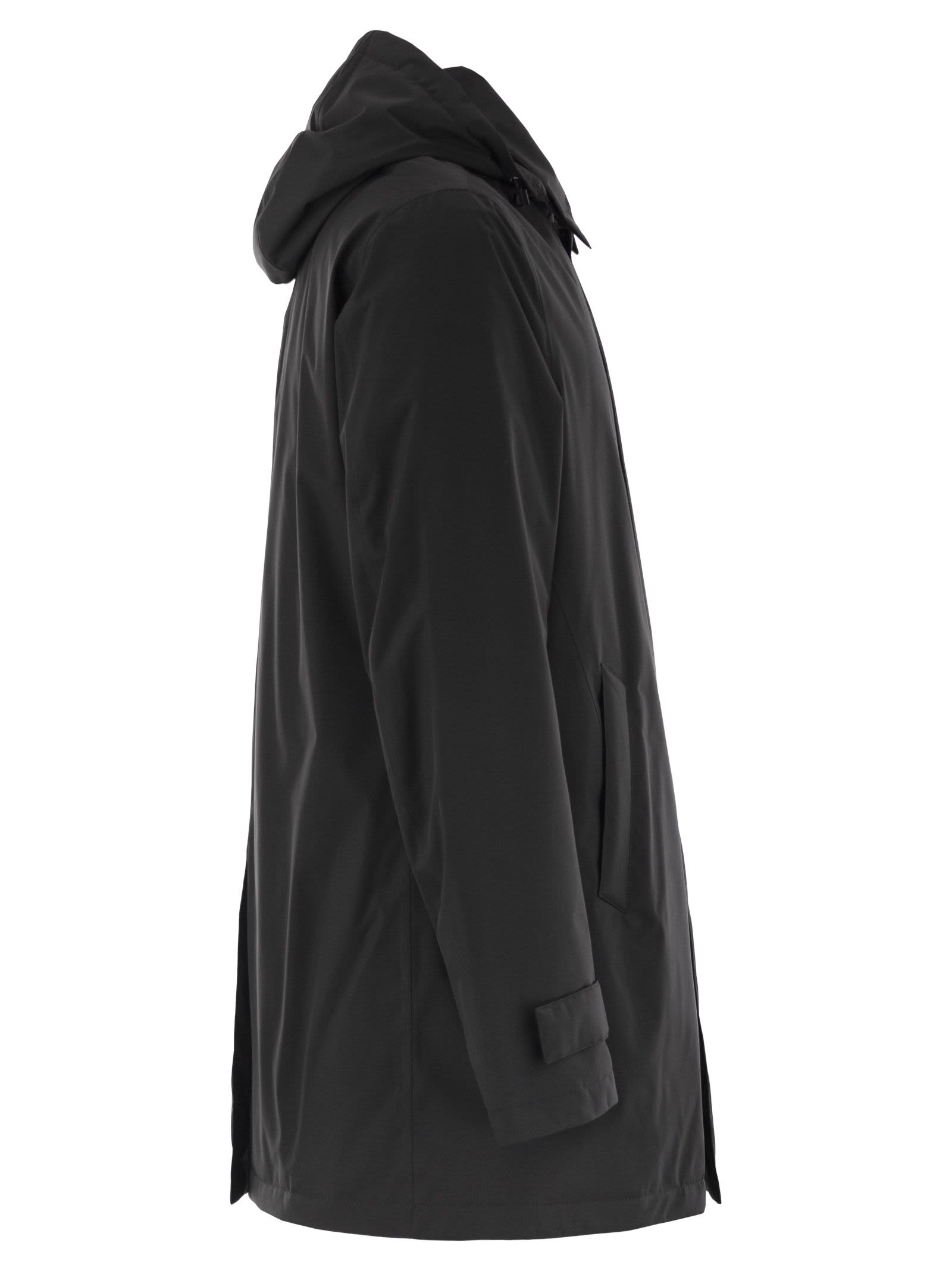 Herno Men Waterproof 2-layer Laminar Fabric In Black