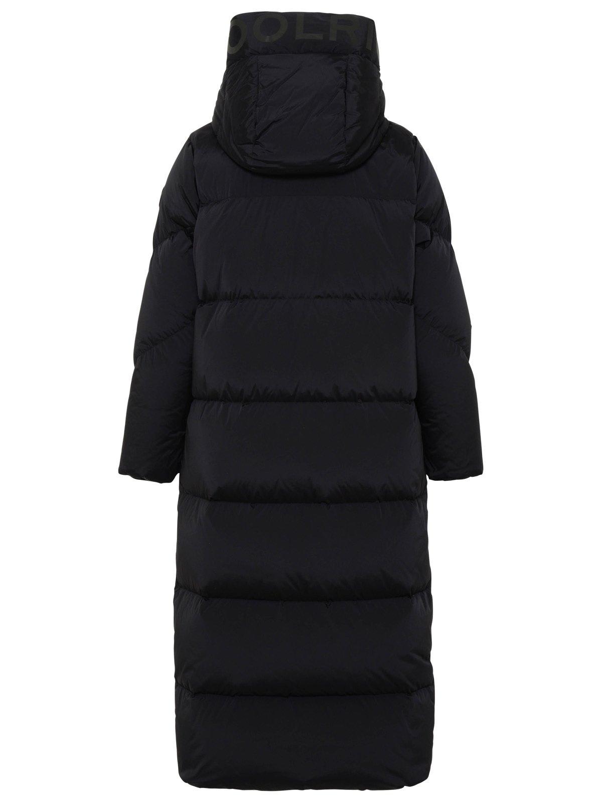 Shop Woolrich Aurora Hooded Padded Coat In Nero