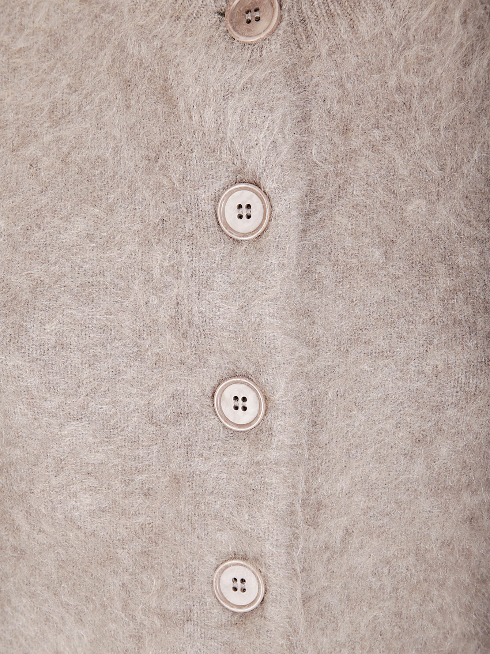 Lisa Yang Cropped Cashmere Cardigan With Contrasting Neckline And Button Closure In Gray