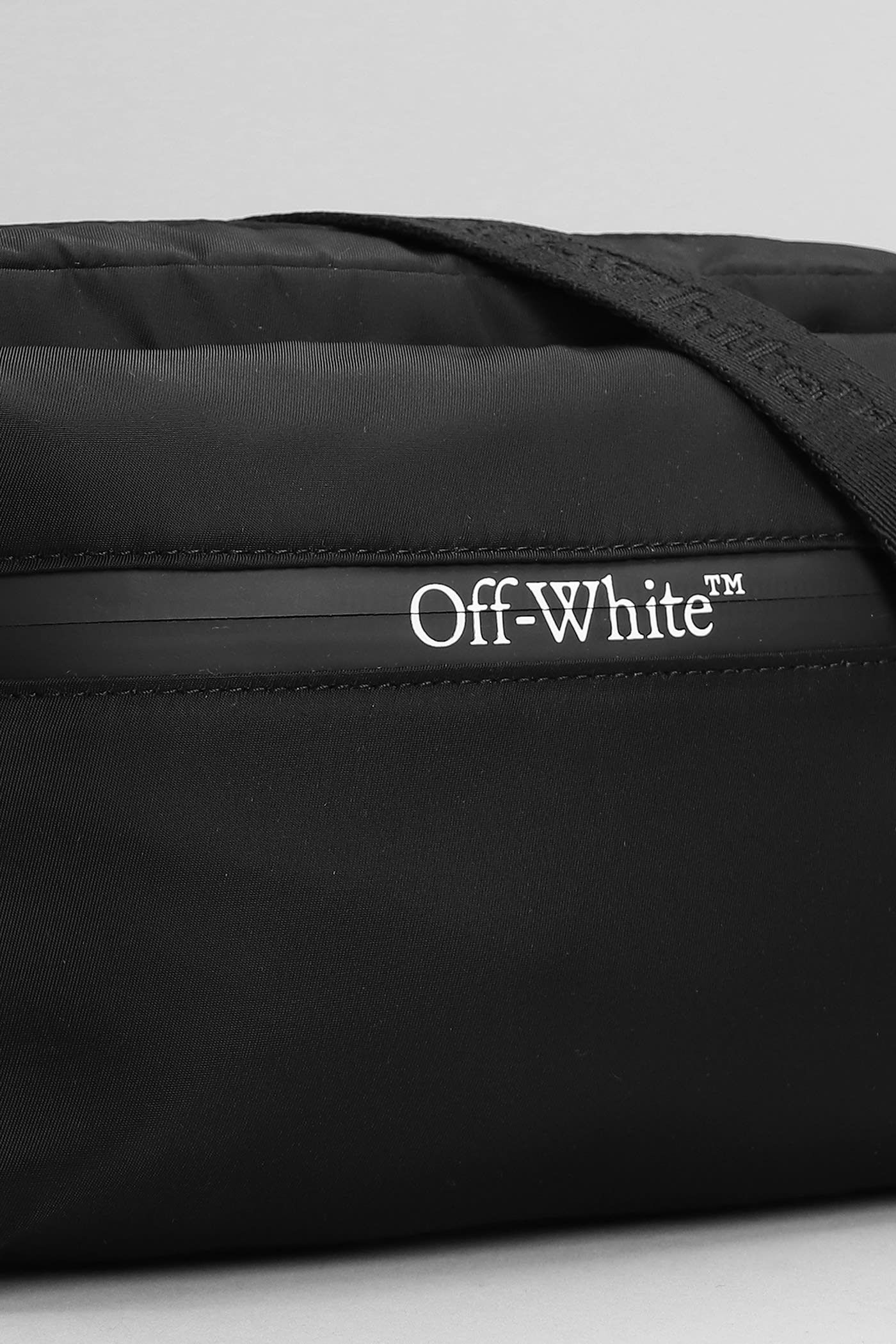 Shop Off-white Shoulder Bag In Black Polyamide