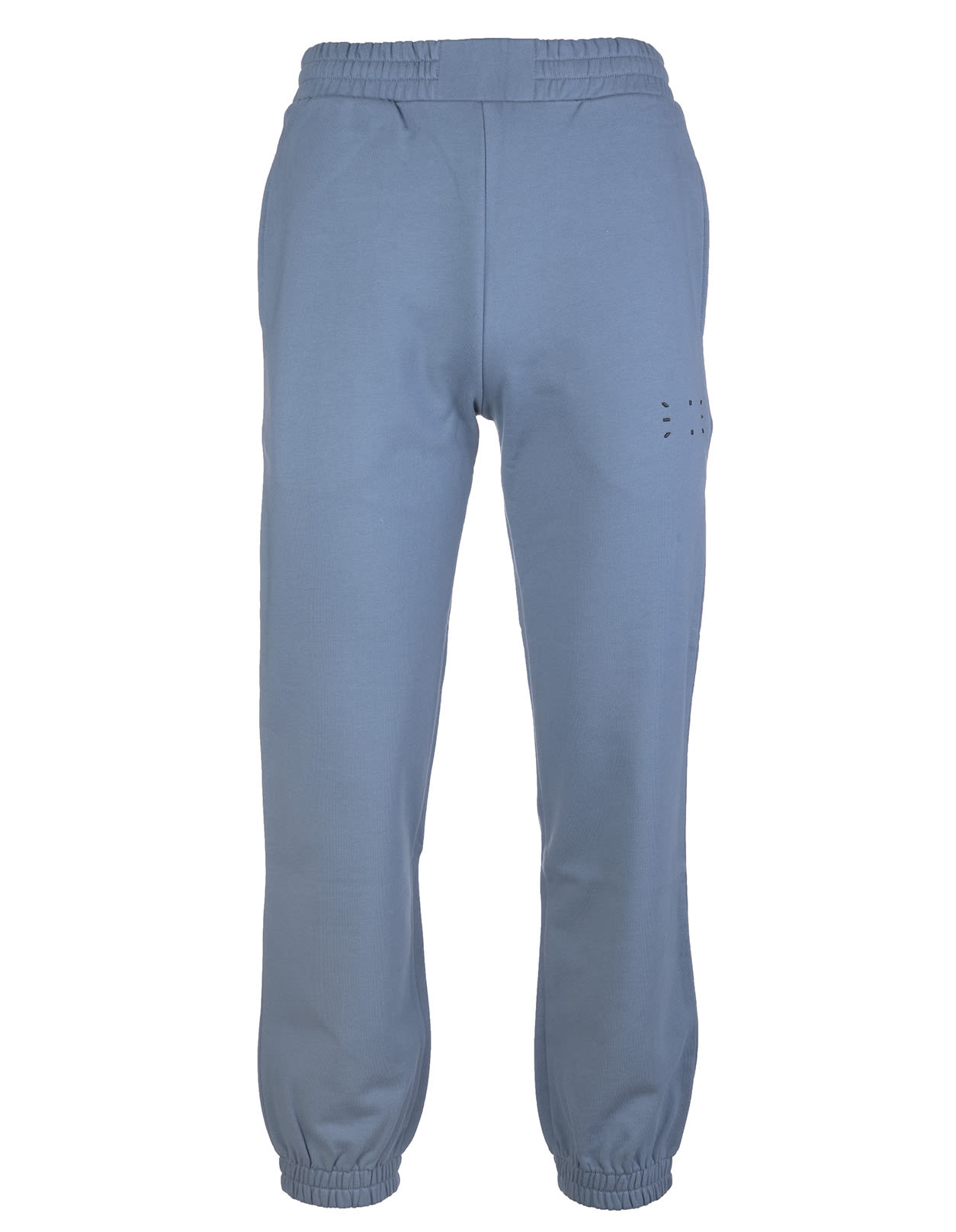 McQ Alexander McQueen Man Petroleum Grey Tapered Joggers With Logo