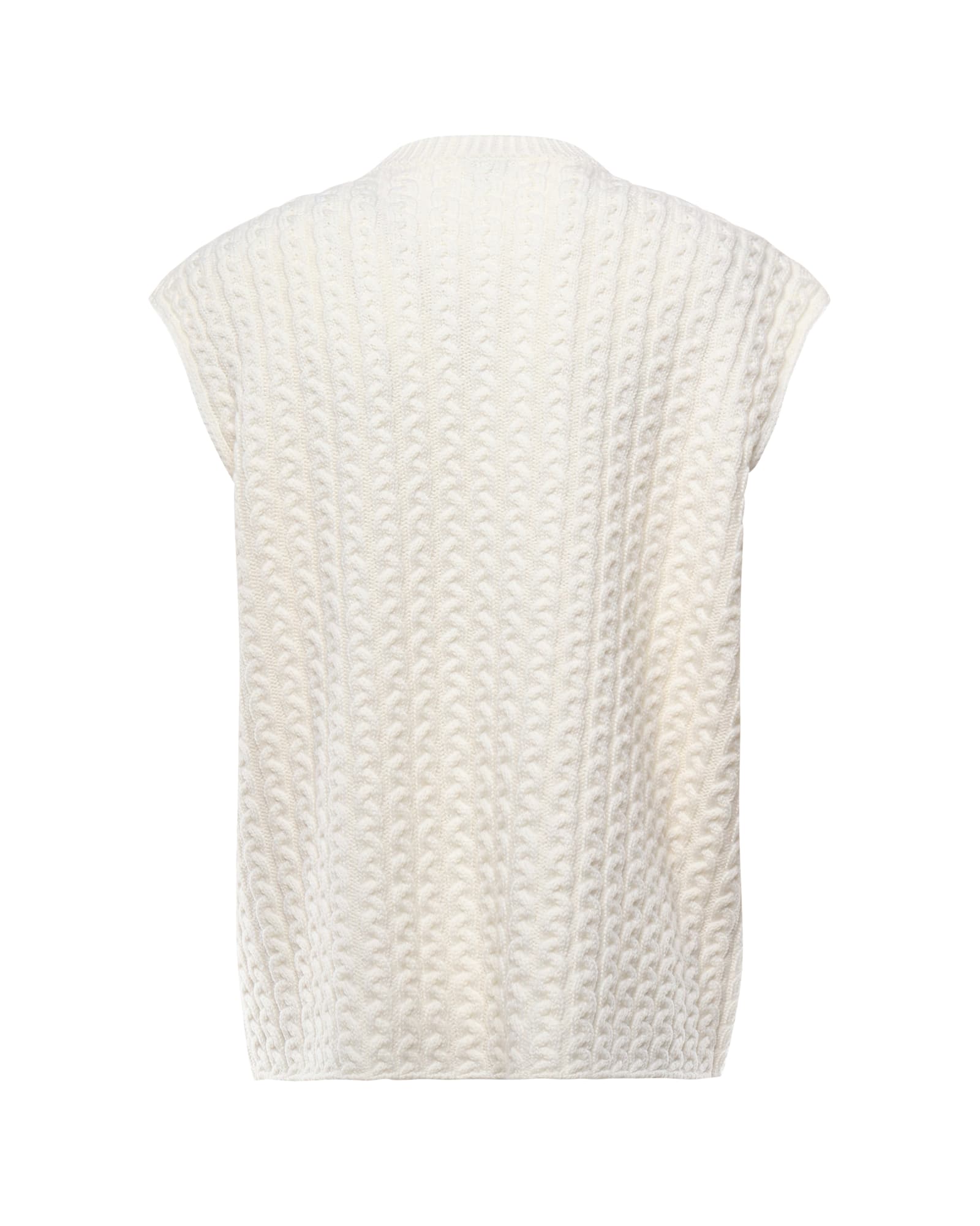 Loewe Cream Wool Vest In White