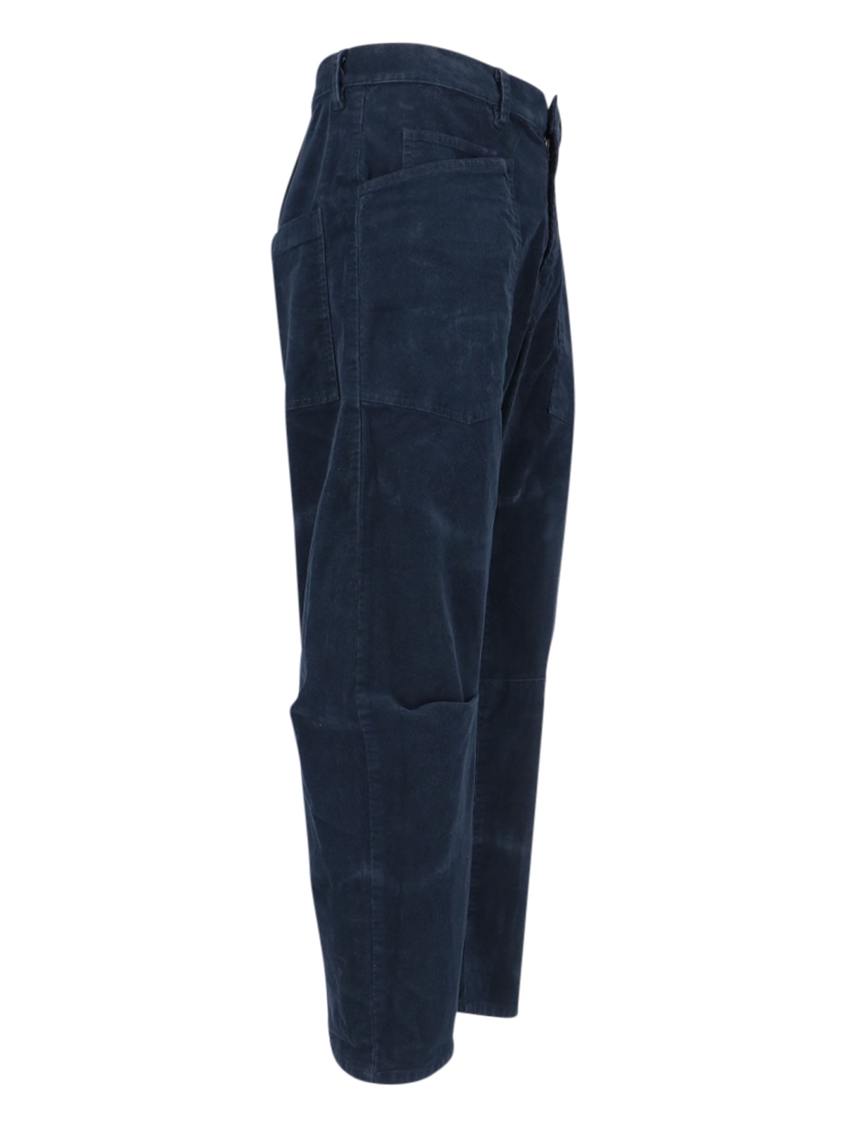 Shop Nili Lotan Shon Corduroy Wide Pants In Blue