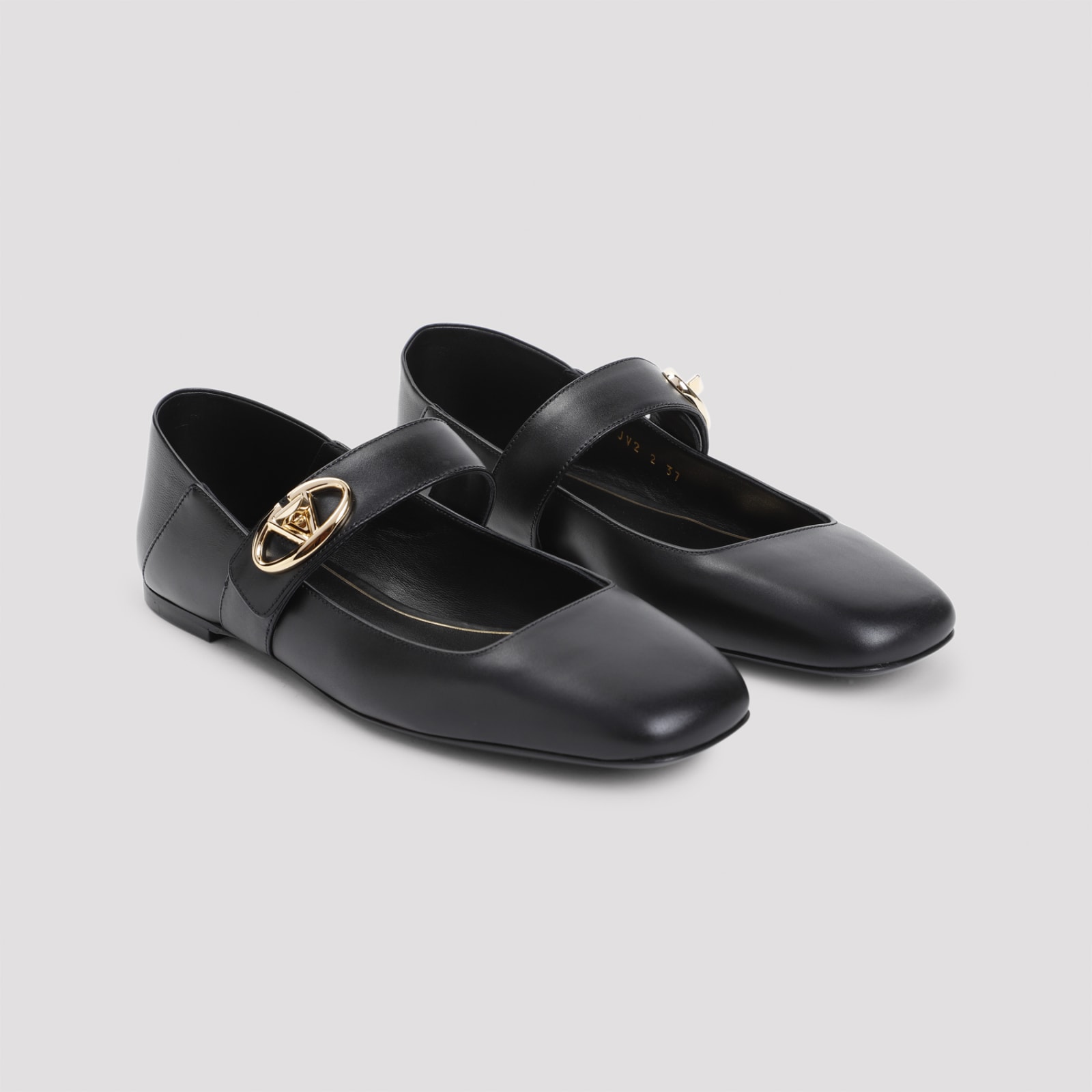 Shop Valentino Vlogo Locker Ballerinas In No Nero