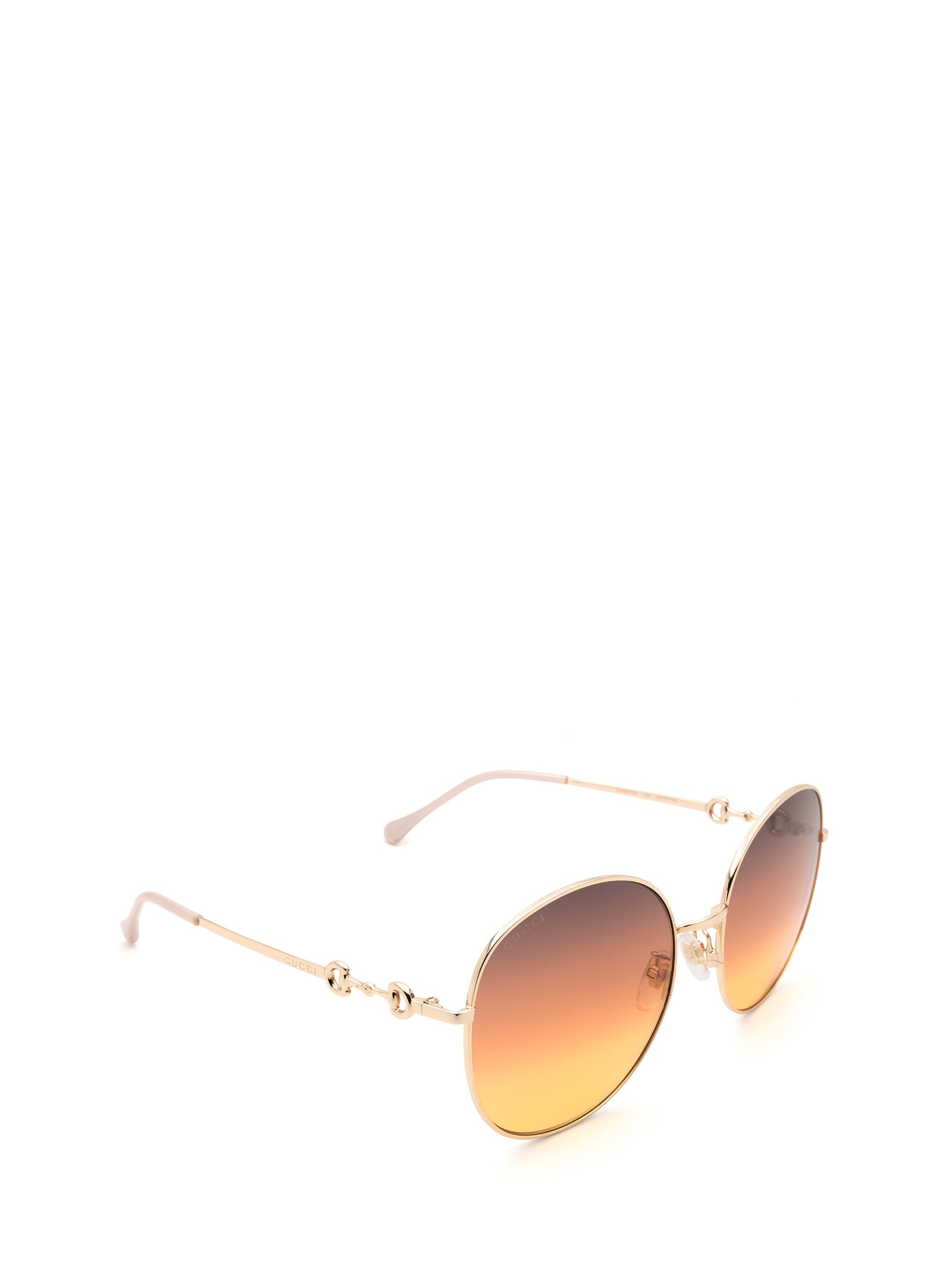 Shop Gucci Gg0881sa Gold Sunglasses