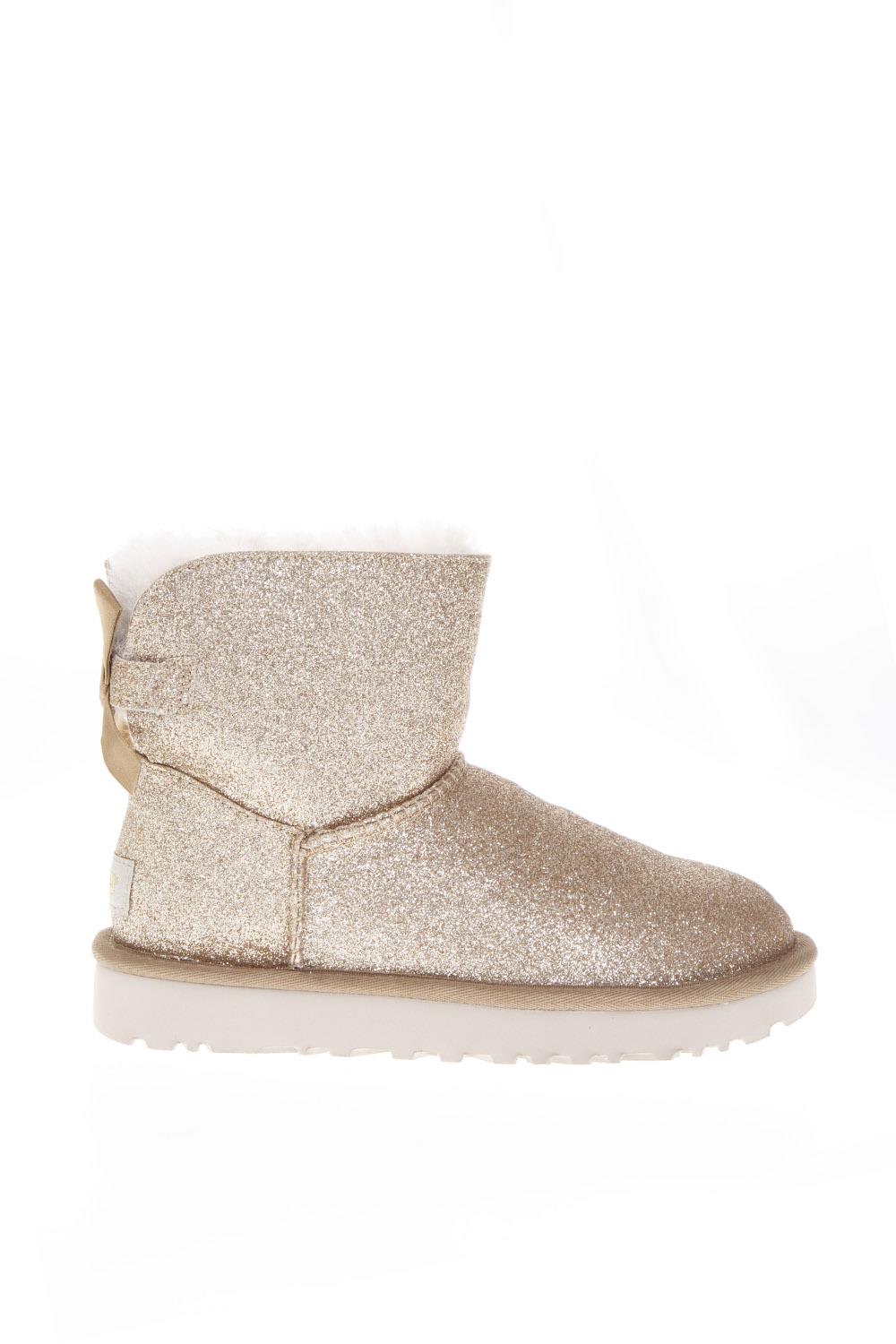 UGG Gold Sheep Leather Mini Bailey Sparkle Boots