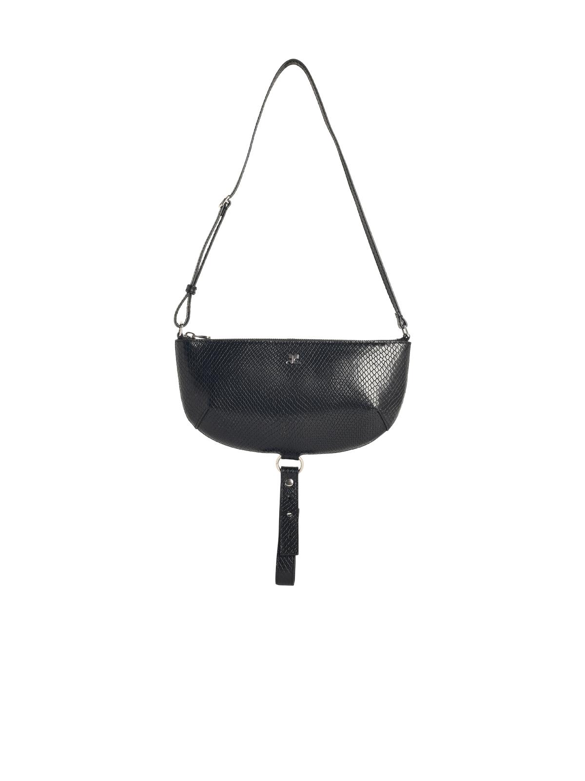 Courrèges 'viper Eclipse Holy' Leather Bag In Black