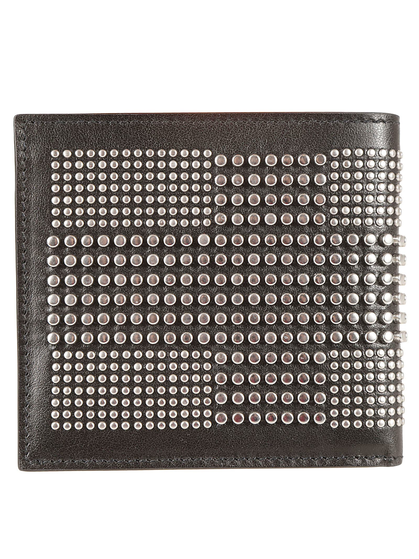 Shop Alexander Mcqueen Studded Bifold Wallet In Black