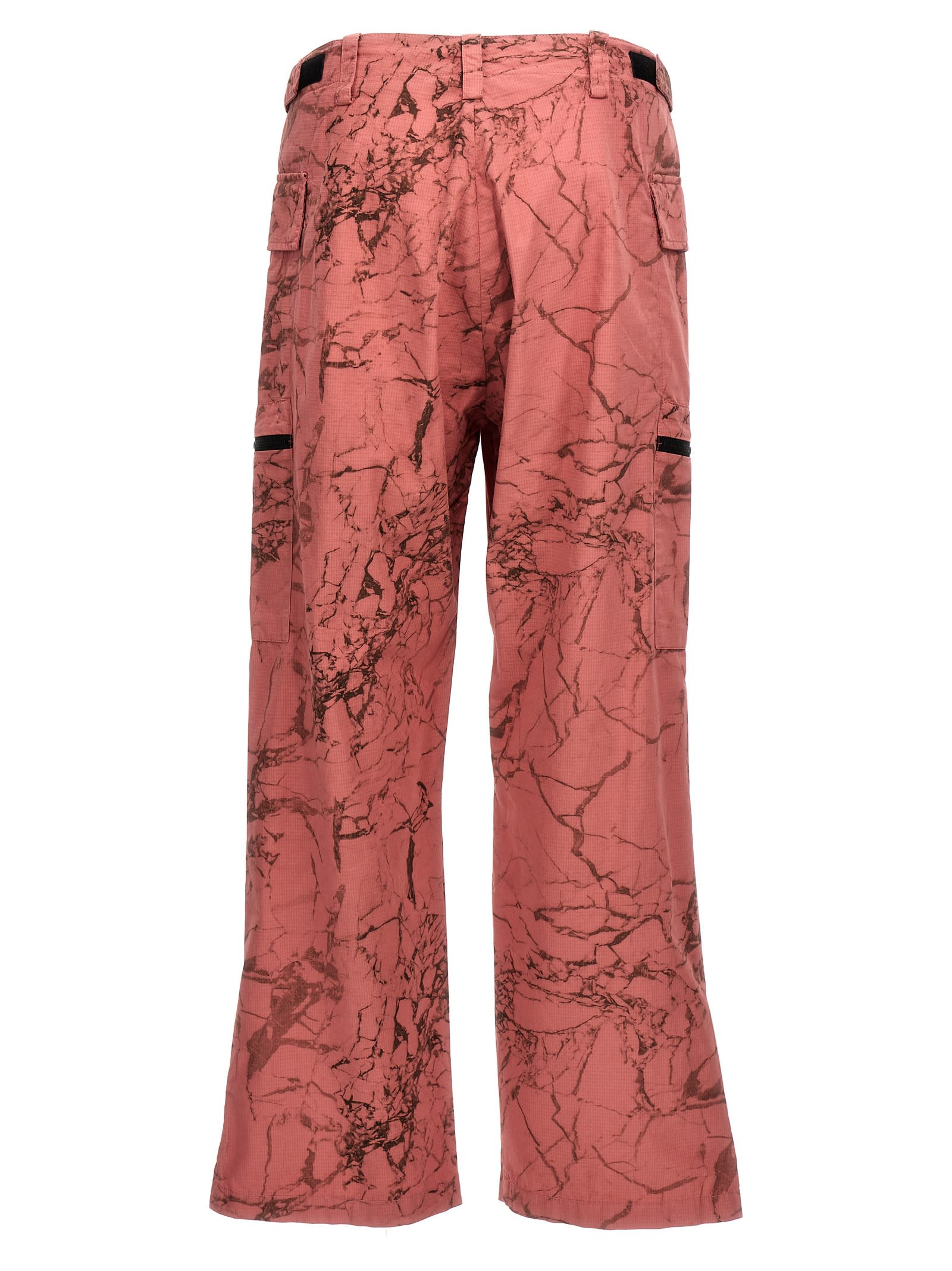 Shop A-cold-wall* Crimson Overdye Static Zip Pants In Pink