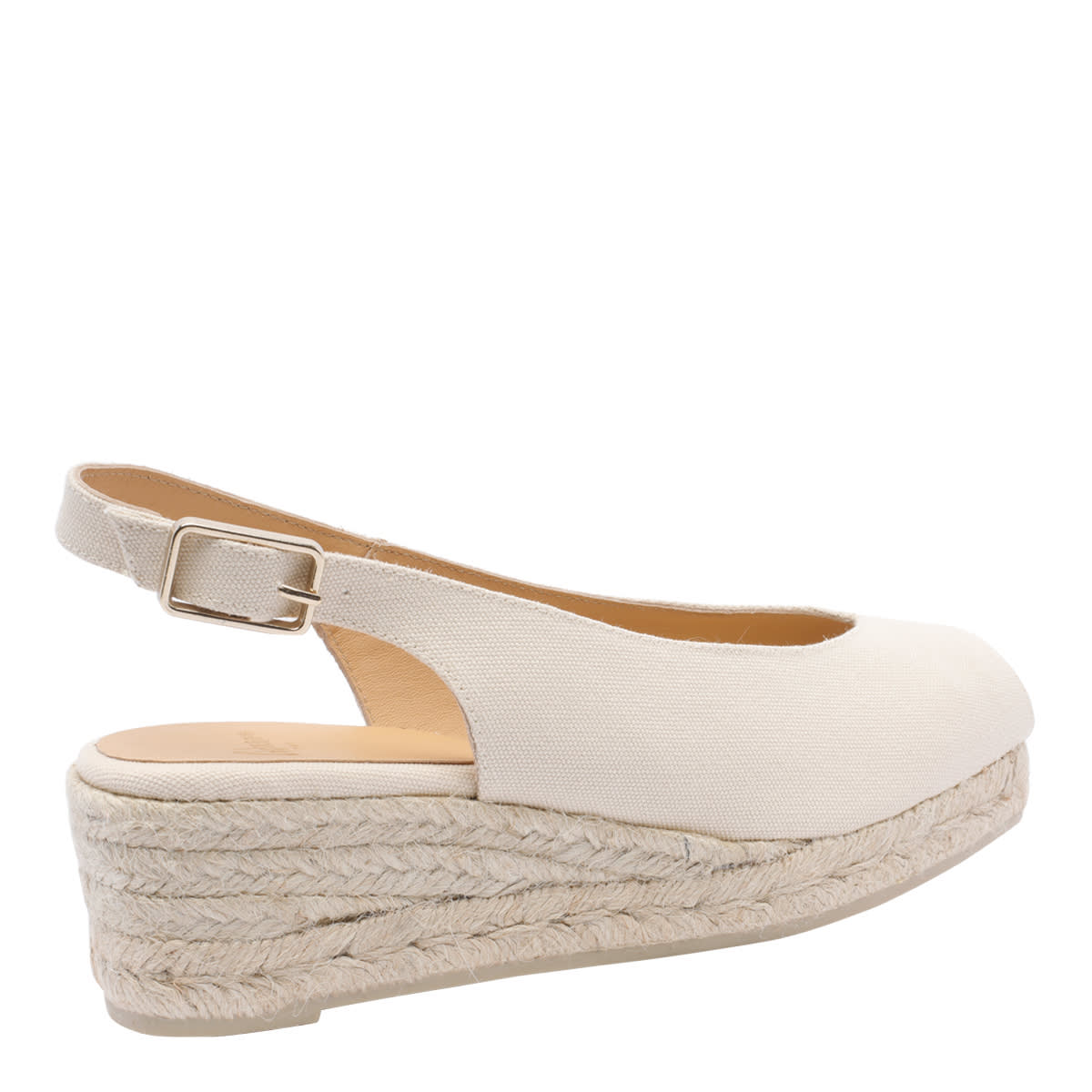 Castaã±er Dosalia Slingback Wedge Espadrilles In White