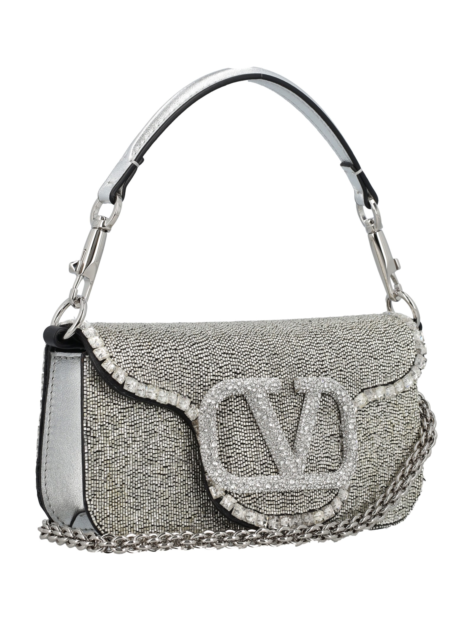 Shop Valentino Locò Small Jewels Bag In Crystal