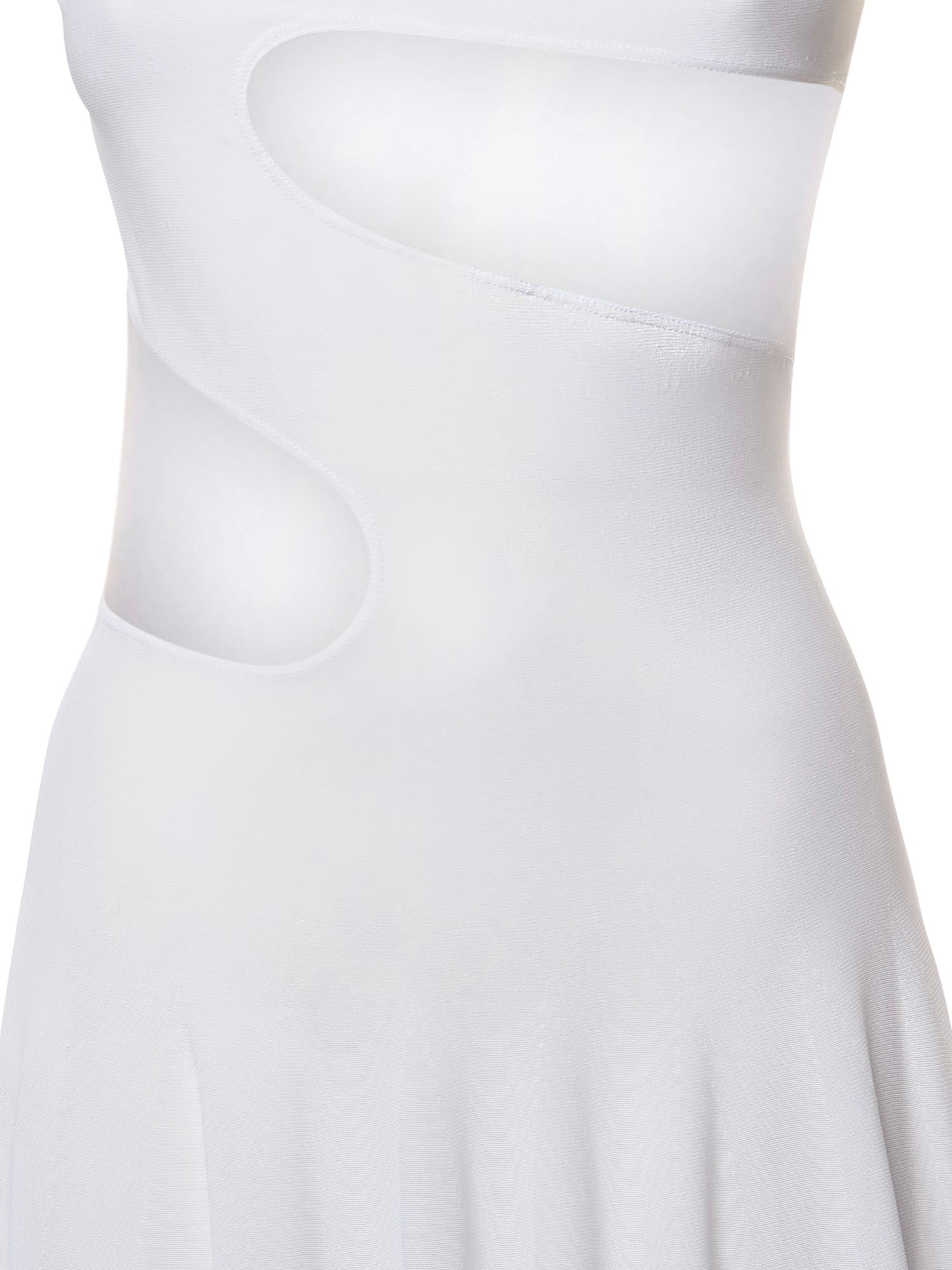 Alaïa Silk Knit Dress With Cut-out In White