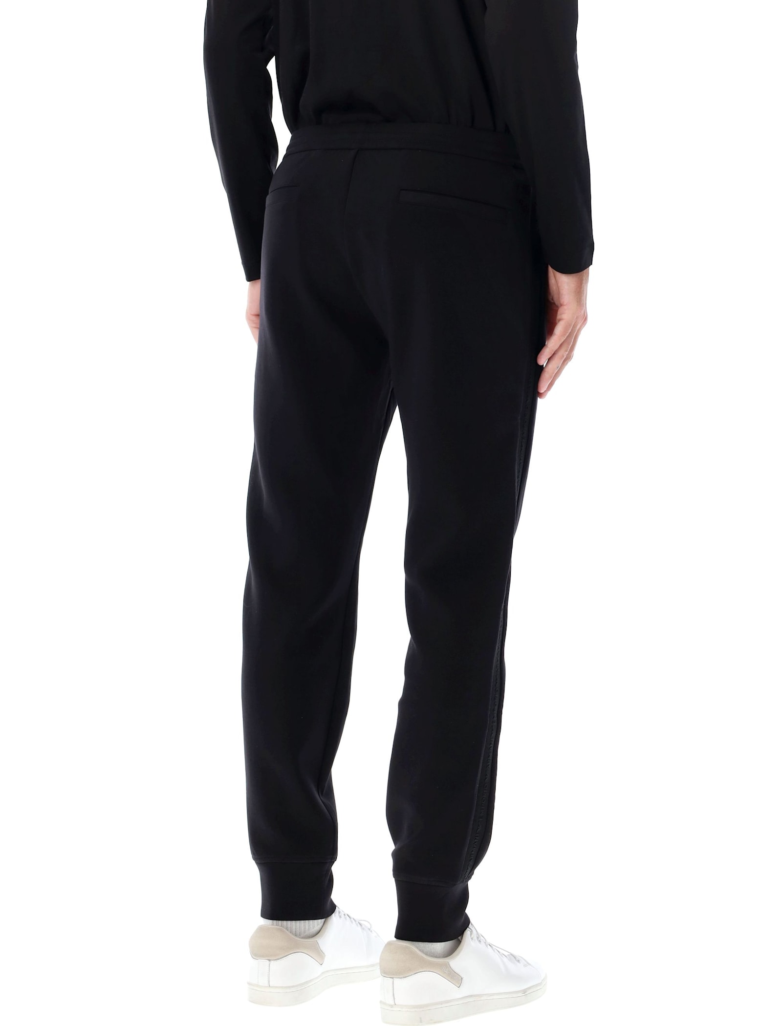 Shop Emporio Armani Jogging Pants In Nero