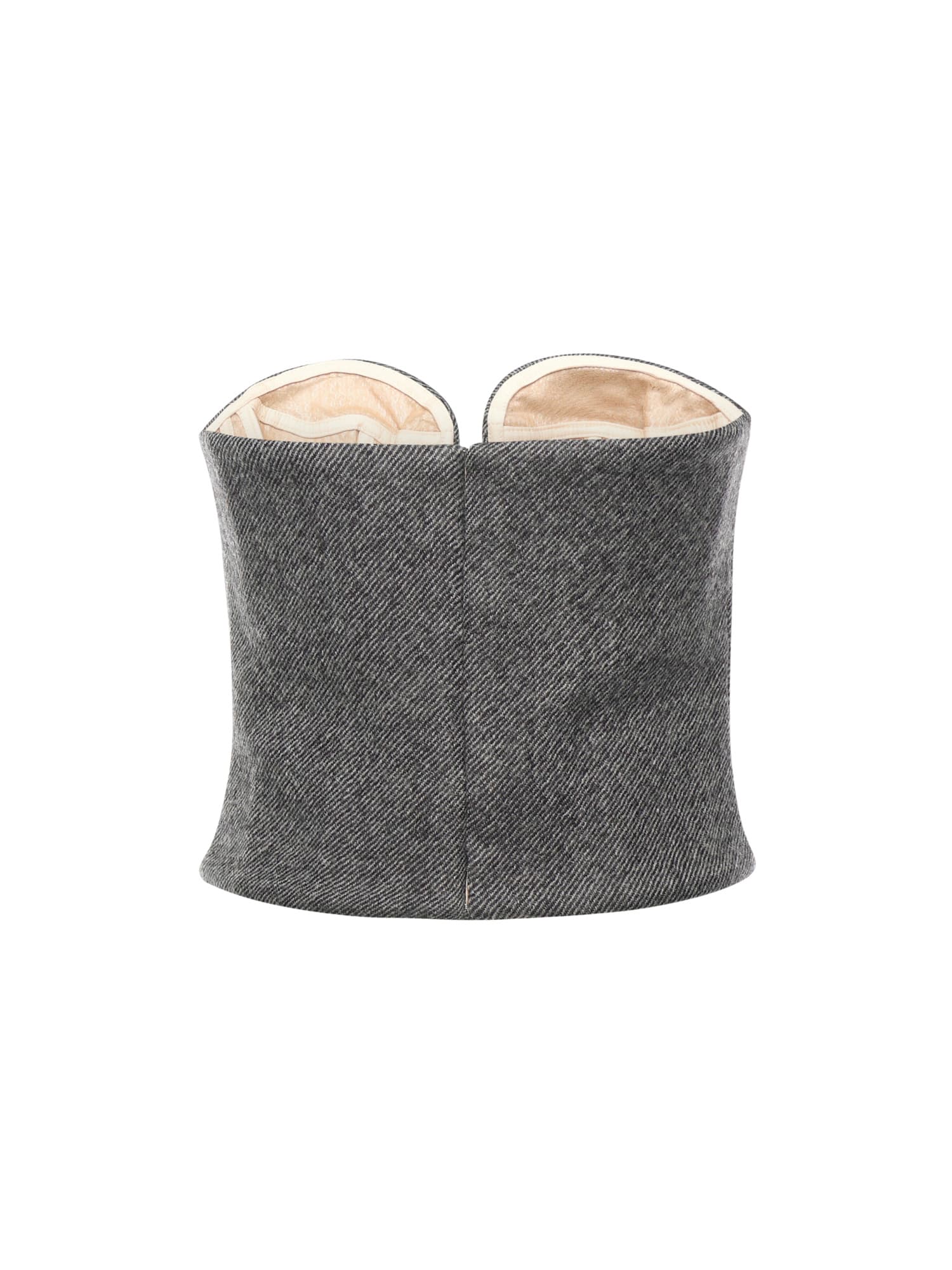 Magda Butrym Underwired Strapless Top In Gray