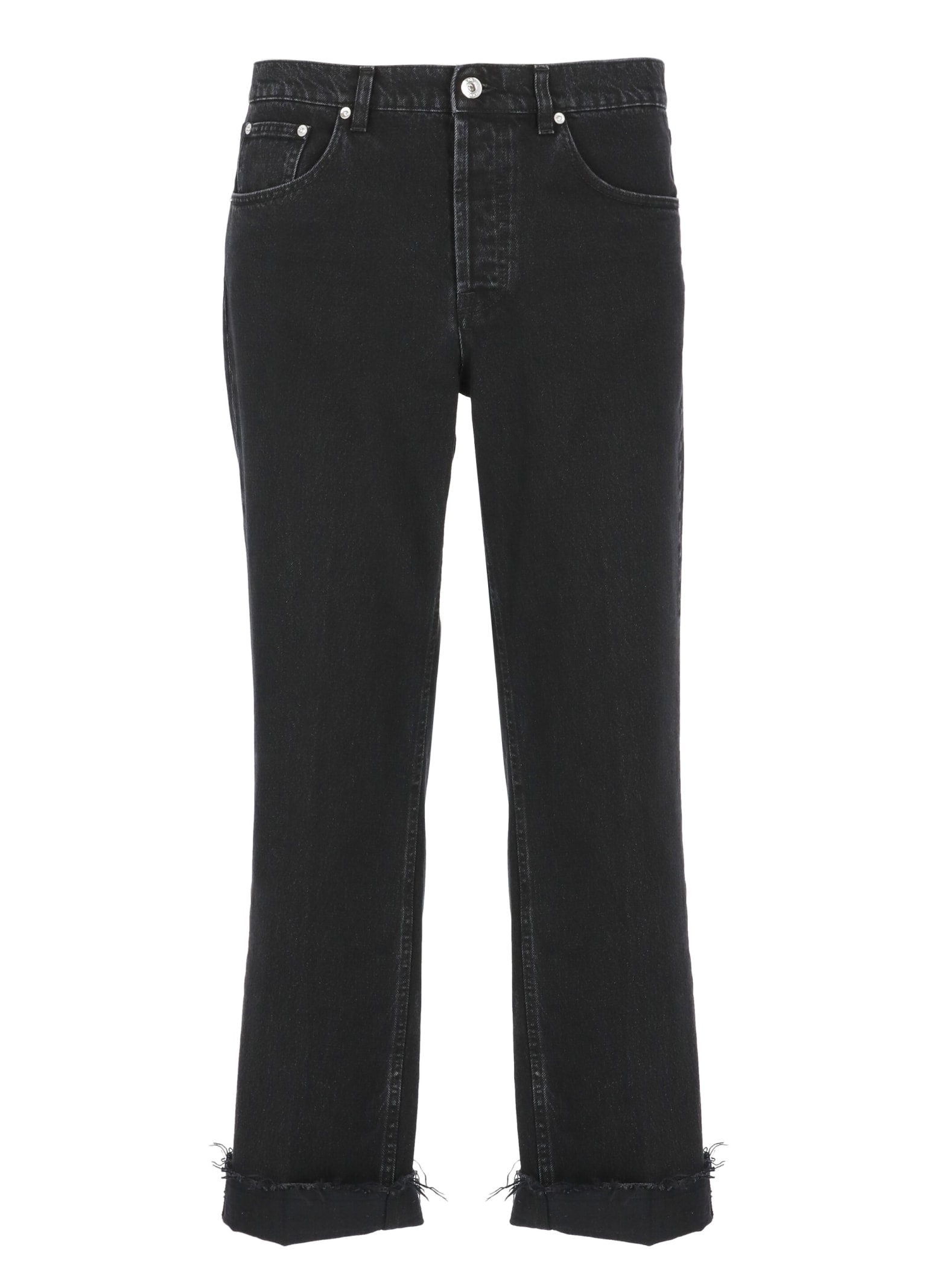 Shop Lanvin Cotton Jeans In Black