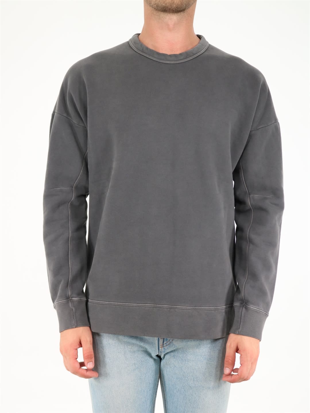 Ten C Gray Cotton Crewneck Sweatshirt