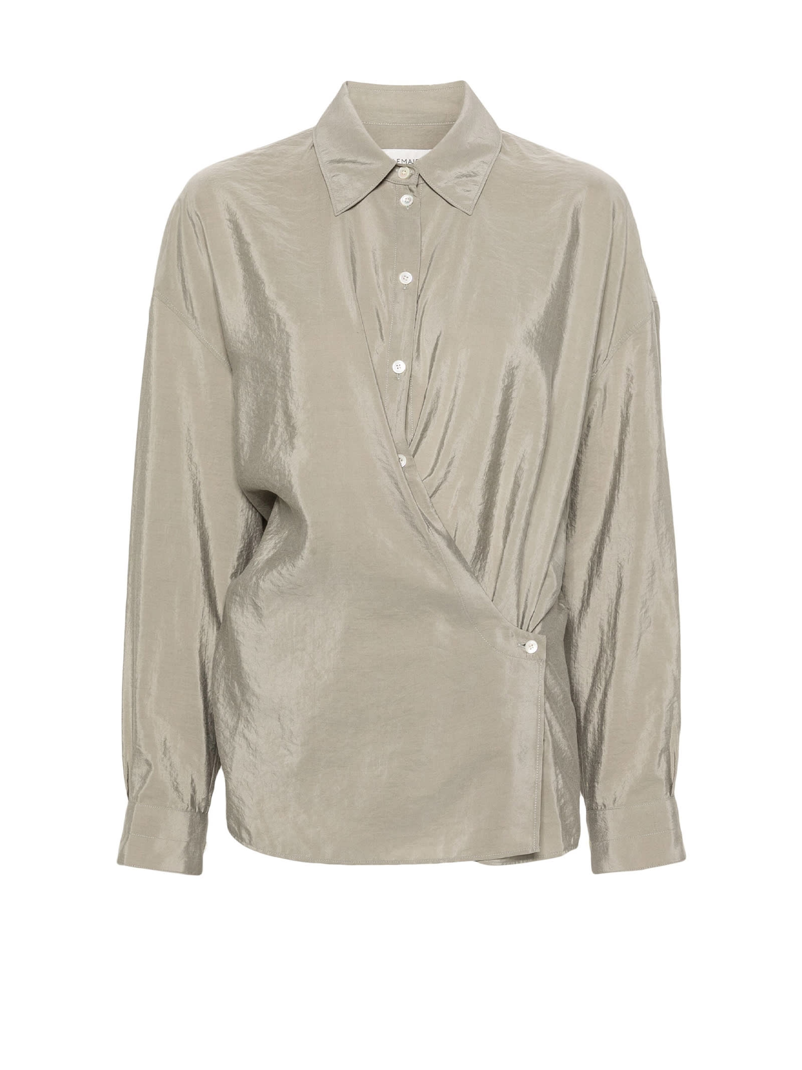 Shop Lemaire Shirt In Light Misty Grey