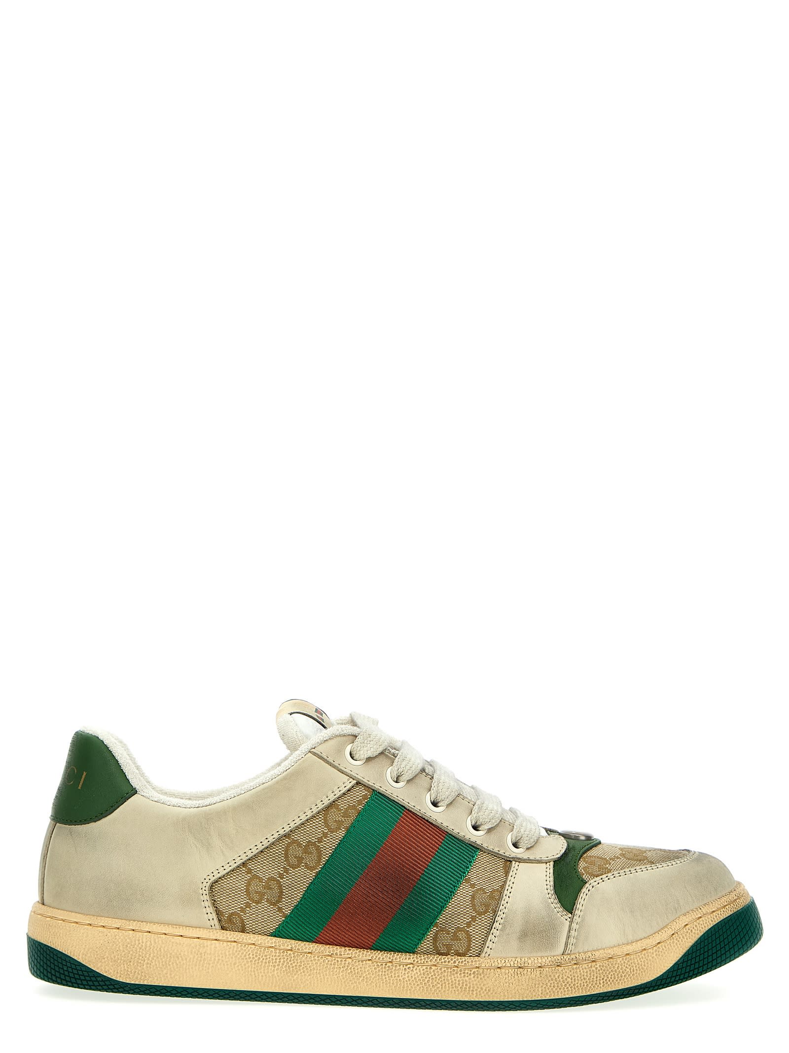 Shop Gucci Screener Gg Sneakers In Multicolor