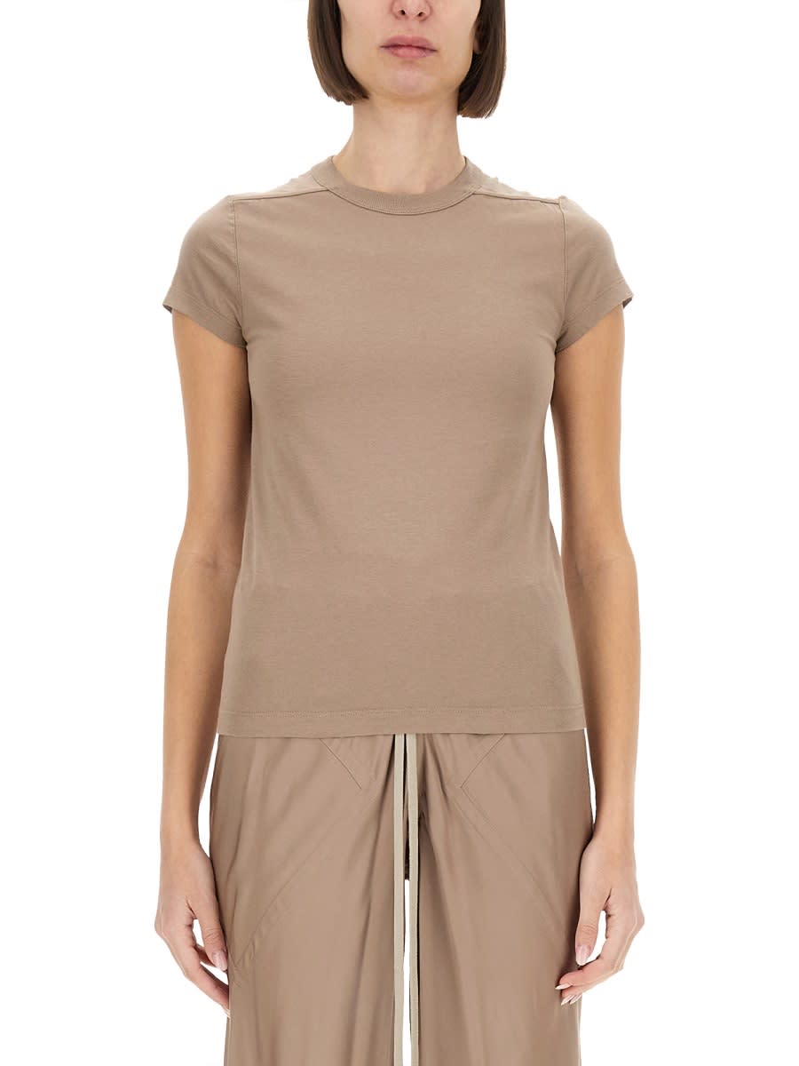 Rick Owens Cropped T-shirt In Brown